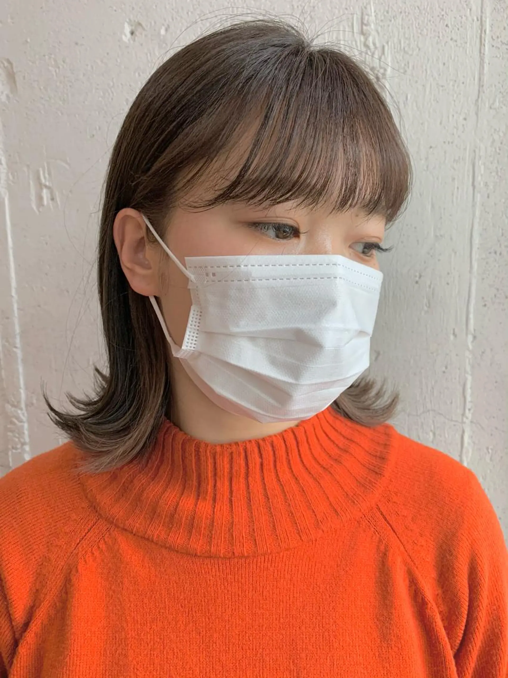 ミディアム カラー ベージュカラー ホワイトベージュ Fuuu《フゥ》所属・シノザキ シンゴのヘアスタイル