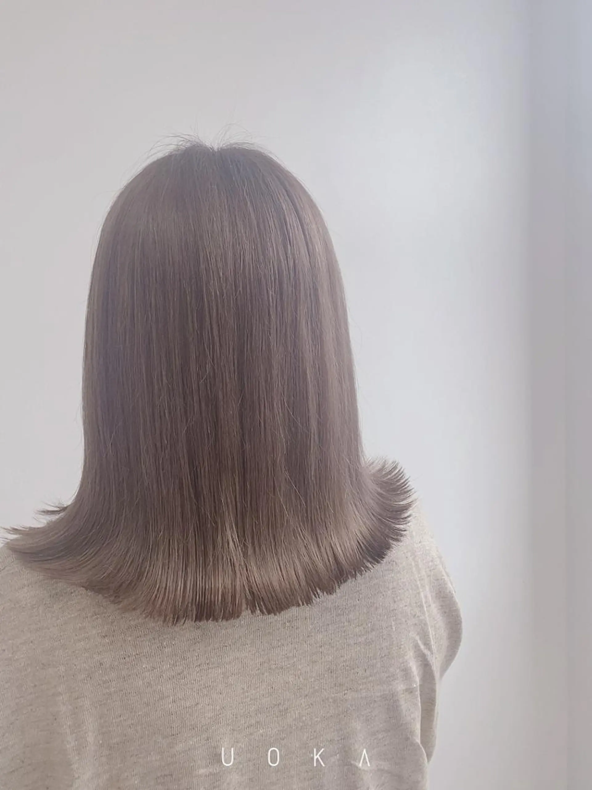 ミディアム ヘアカラー 松本 菜那のヘアスタイル