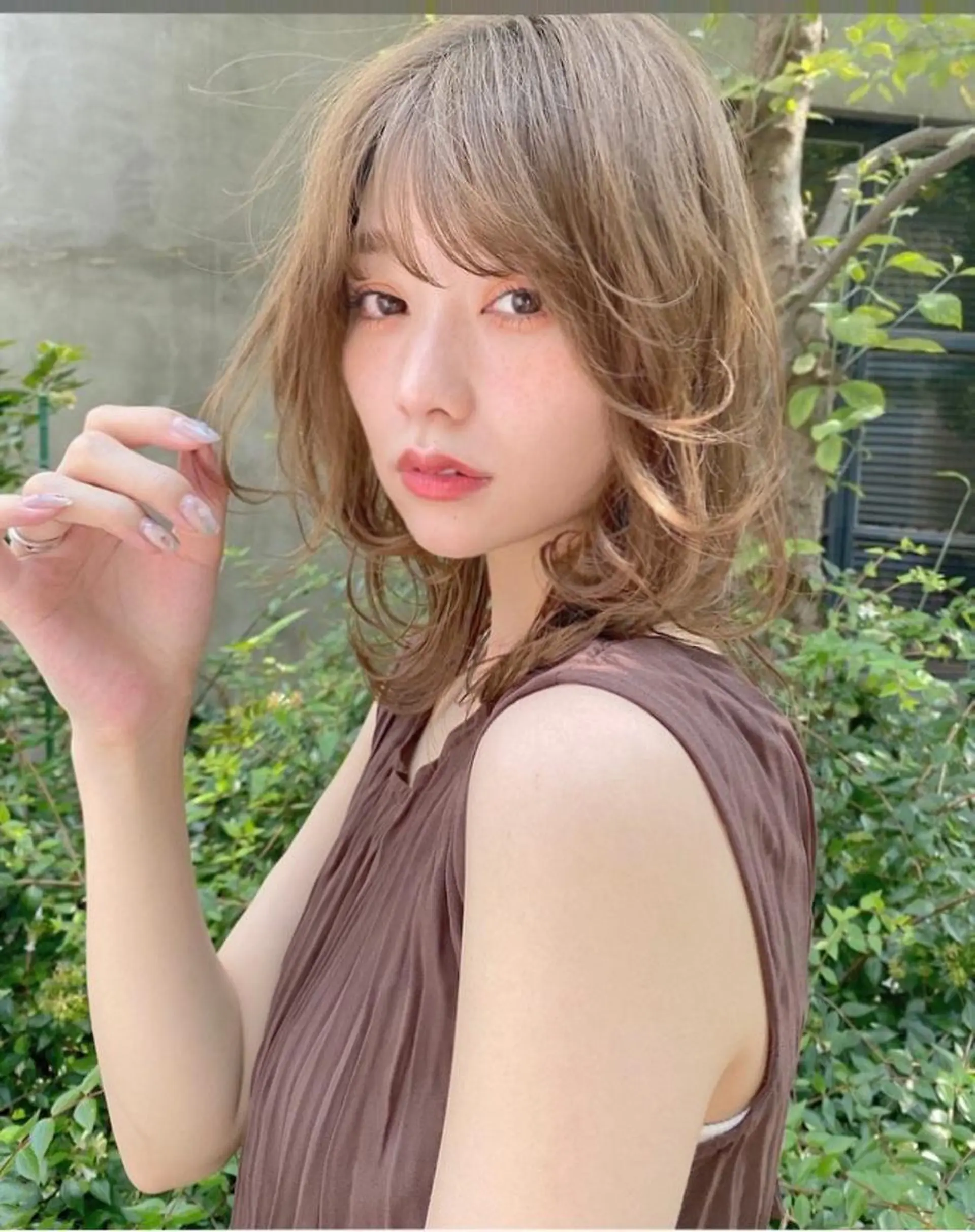 カラー アッシュ 透明感カラー カット ヘアカラー トリートメント ヘアセット MUSASHI ブリーチカラー◎のヘアスタイル