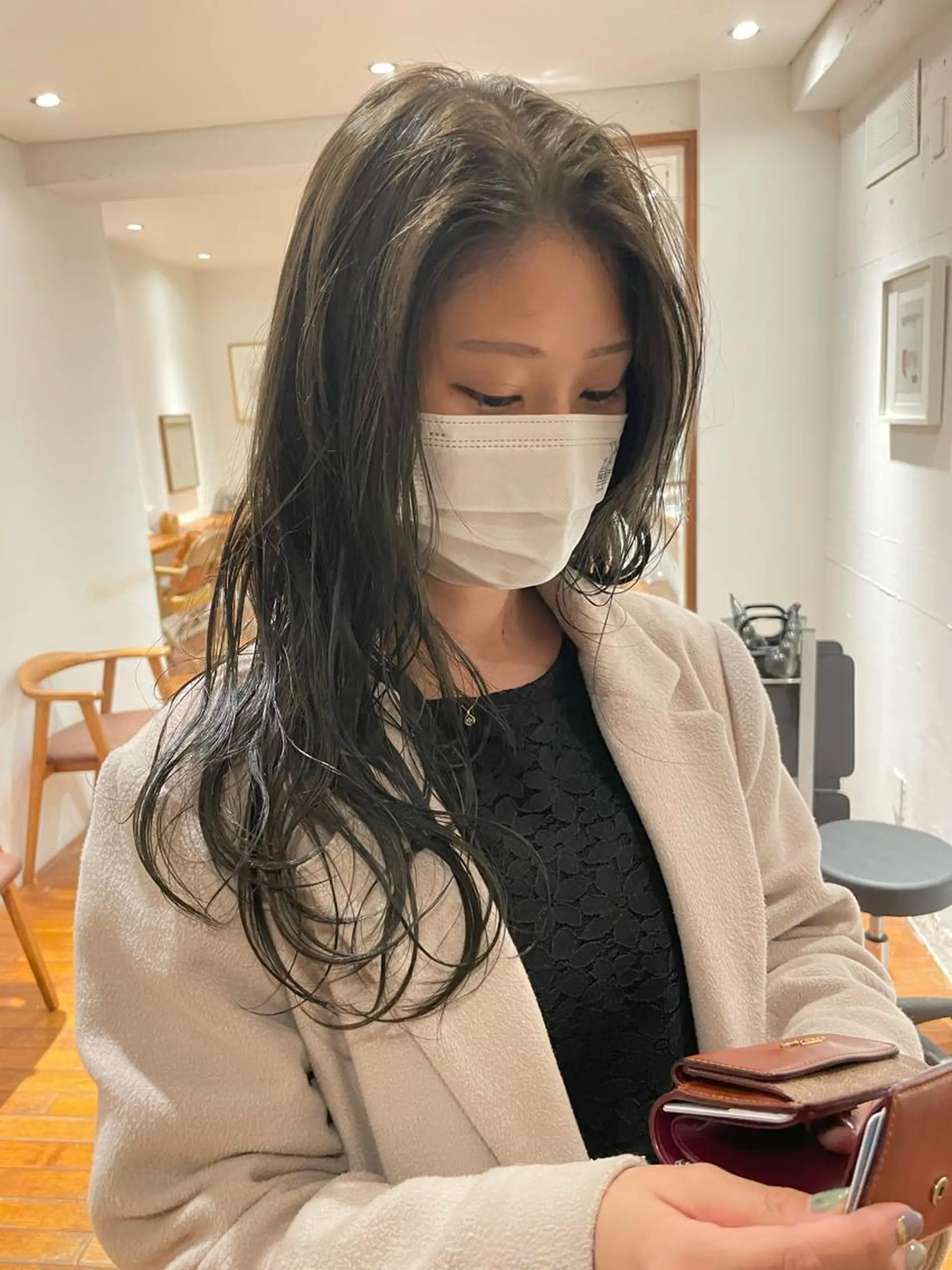 ロング カラー ヘアアレンジ 小顔レイヤー×コンパ クトボブ/林隆平のヘアスタイル