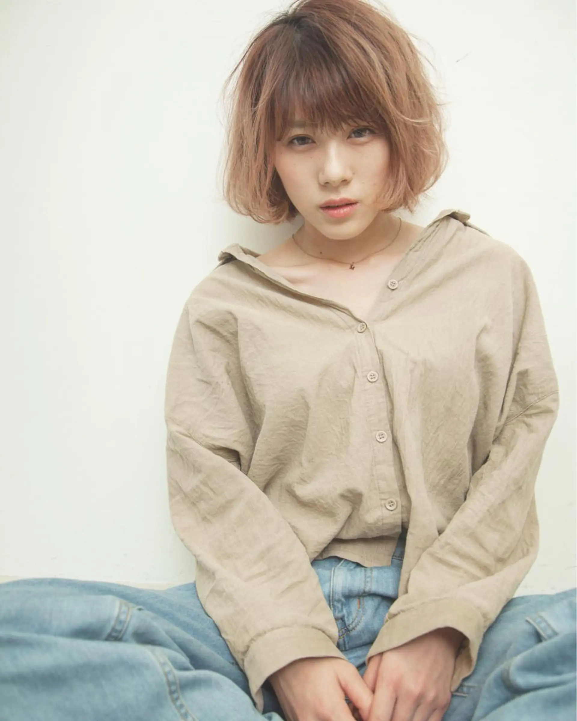 ショート カラー パーマ 店長/mao/ 前髪/顔周りカットのヘアスタイル