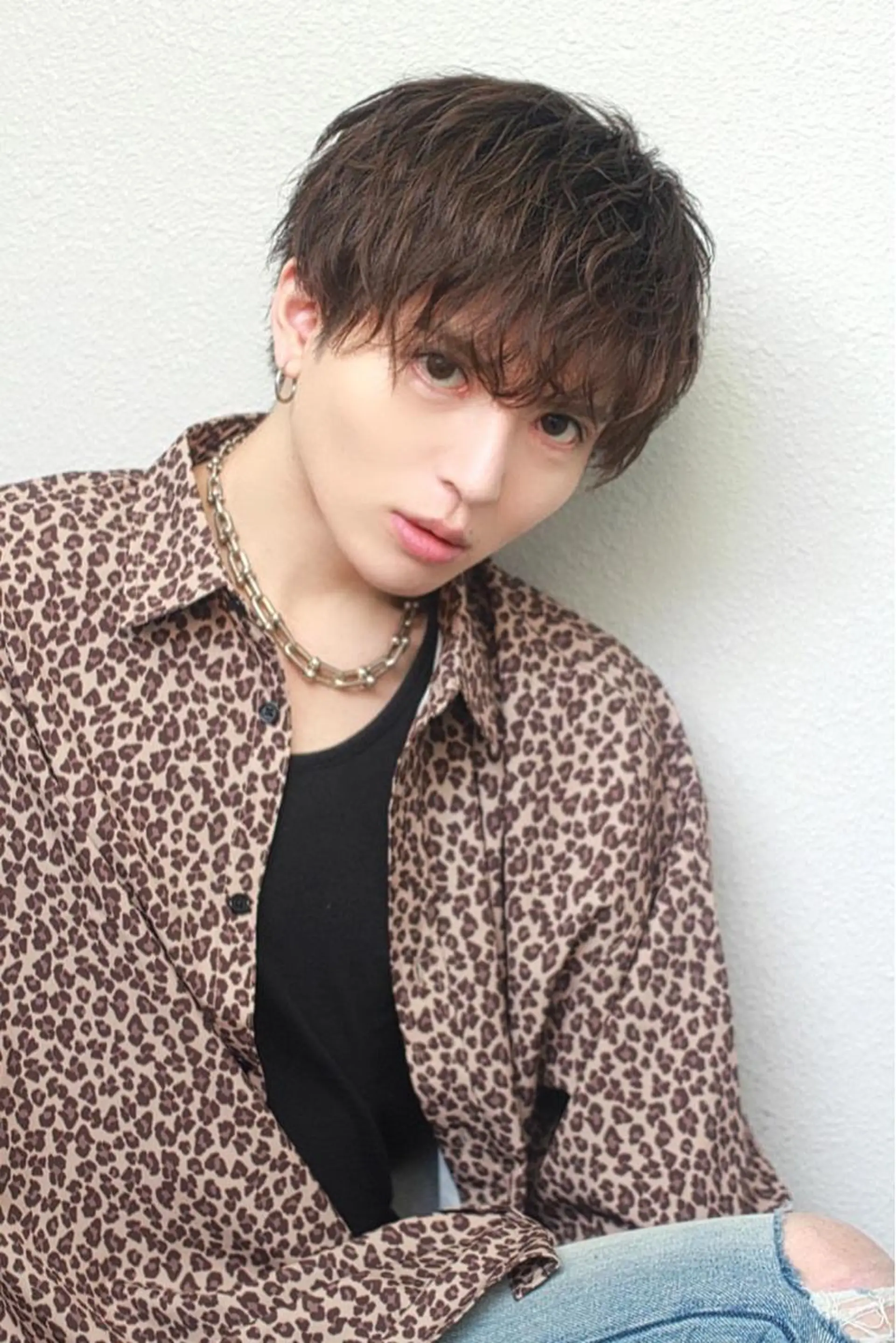 ショート カラー メンズ マッシュ アッシュ アッシュブラウン ブラウンカラー メッシュカラー 艶髪/西尾 幸樹のヘアスタイル