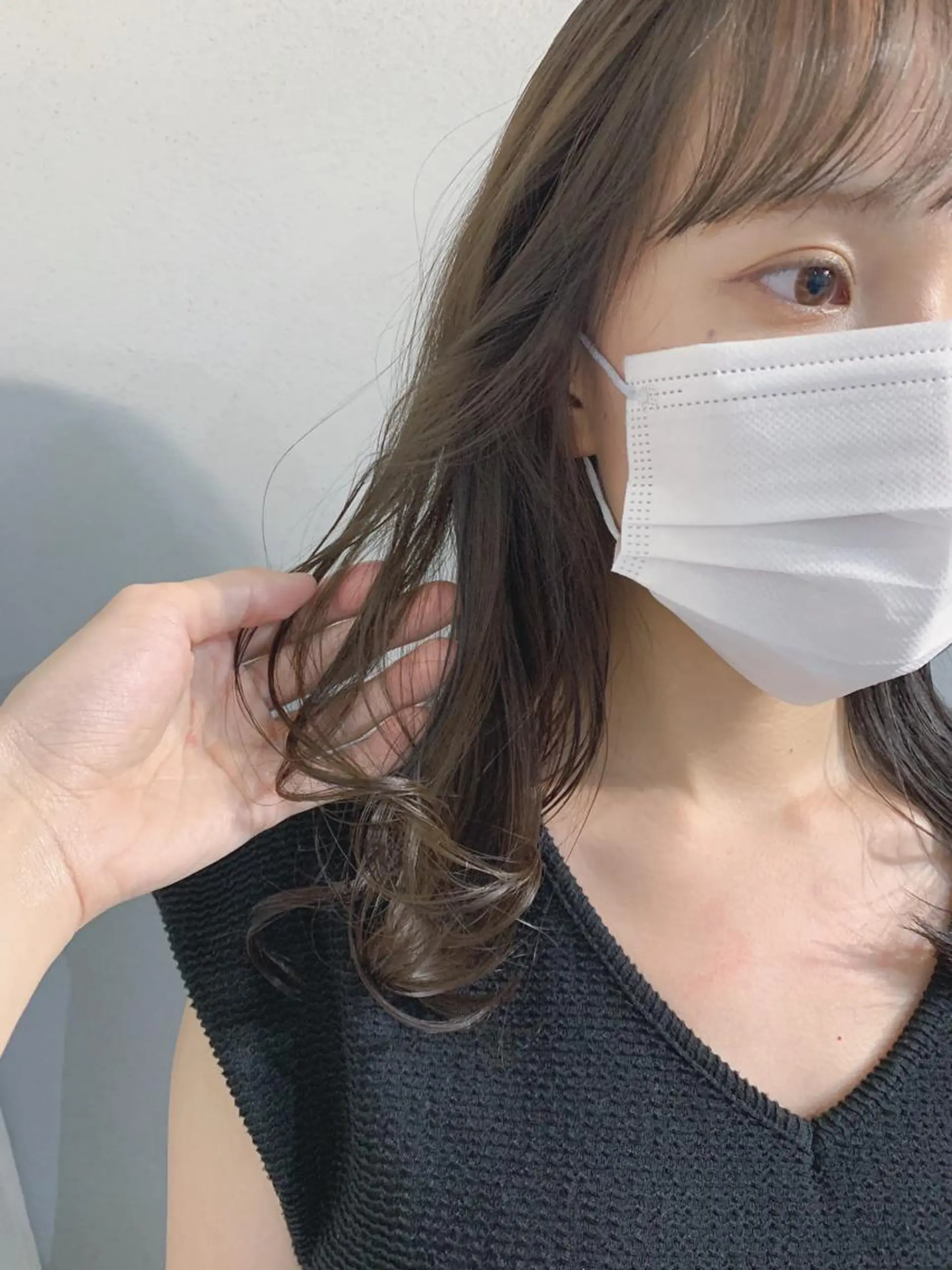 セミロング カラー ボブパーマコテ巻き風 パーマNo1深江秀平のヘアスタイル