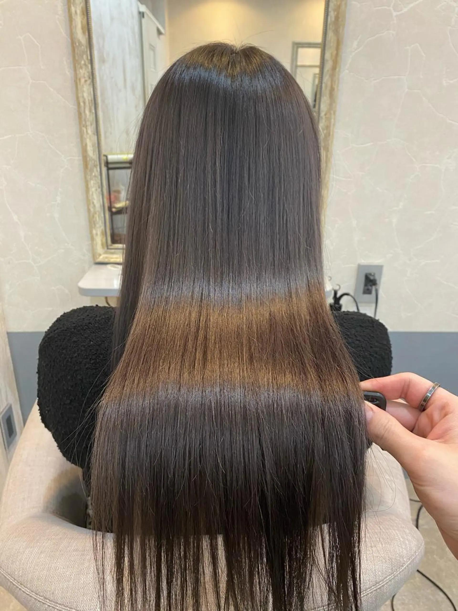 ロング カラー 縮毛矯正 縮毛矯正・髪質改善 人気No1🩶北島のヘアスタイル