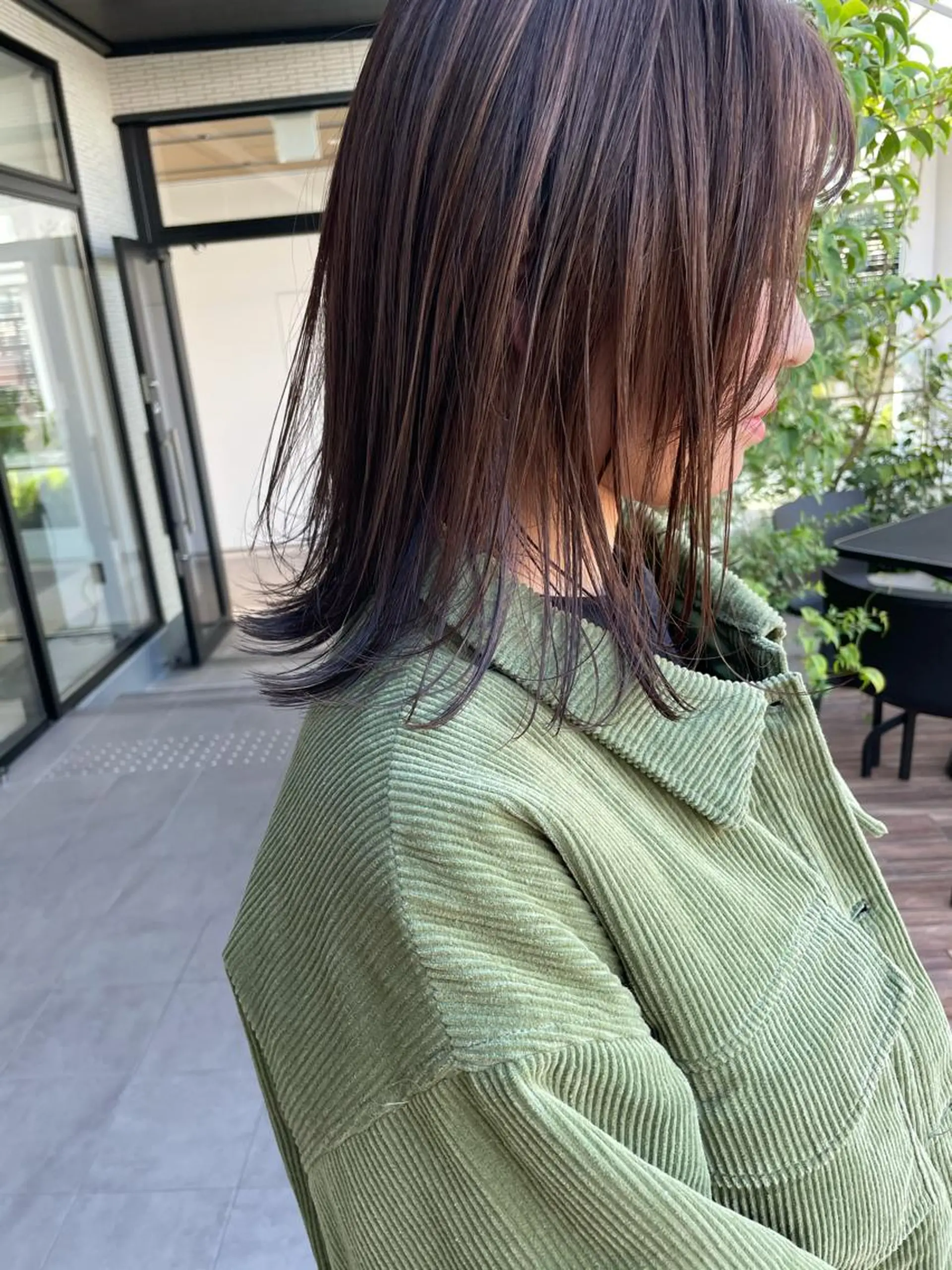 ミディアム カラー マエダ リョウのヘアスタイル