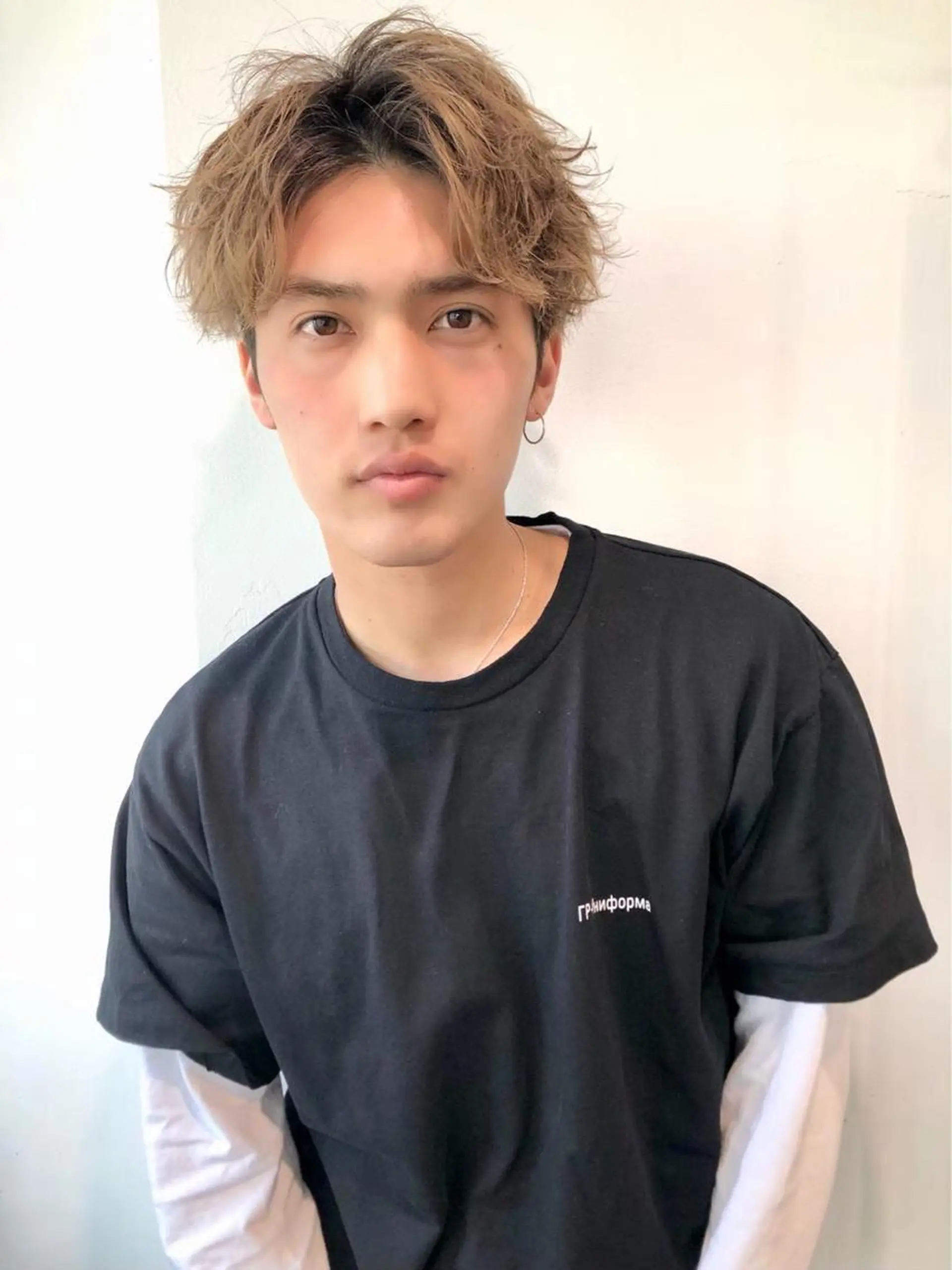 セミロング カラー パーマ ヘアアレンジ ネイル マツエク・マツパ 韓国風ベージュ🤎 赤みなし🌿横浜🤎のヘアスタイル