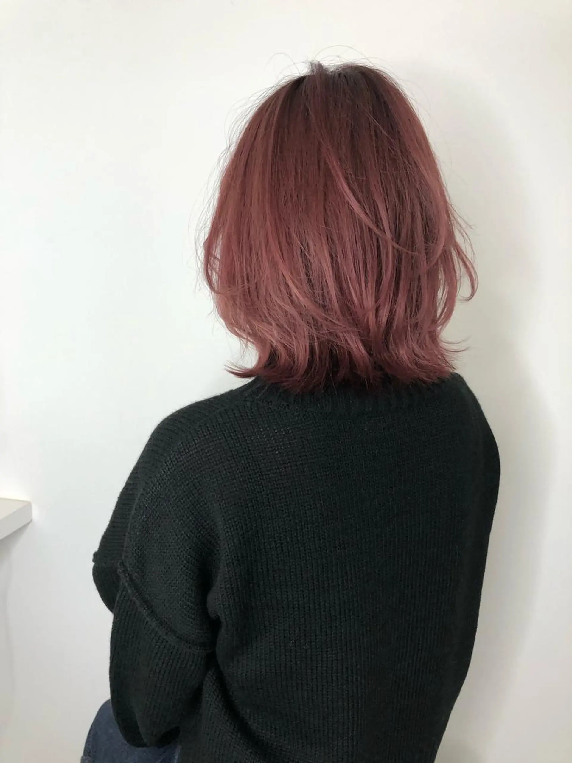 ミディアム カラー ブリーチ ピンクカラー バイオレットカラー wカラー 指名No1かけるのヘアスタイル