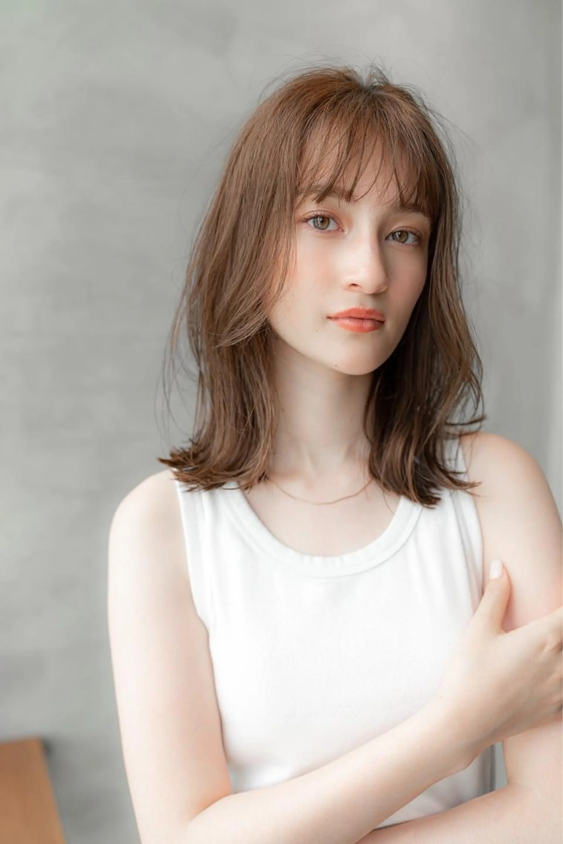 ミディアム カラー カット ヘアカラー トリートメント 🉐レイヤー/塩見 弘樹🉐渋谷のヘアスタイル