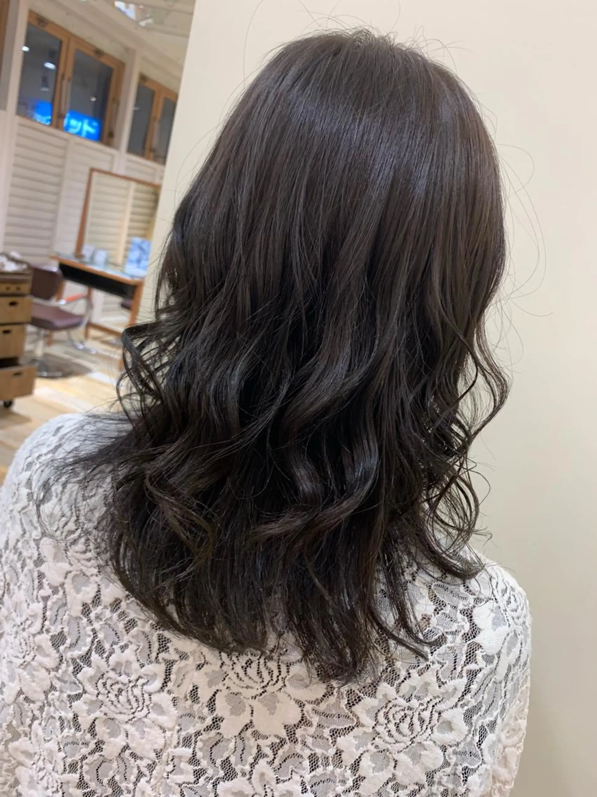 ミディアム カラー ボブ/美髪矯正 /佐藤　奈巳のヘアスタイル