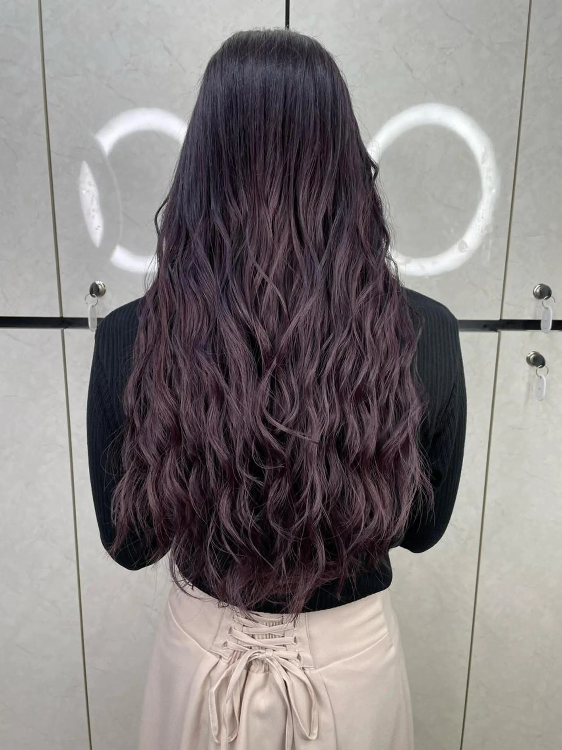 ロング パープルカラー ボブ 髪質改善 ロング ウルフカット ヘアカラー 👑最高級エクステ 👑新宿/タイセイのヘアスタイル