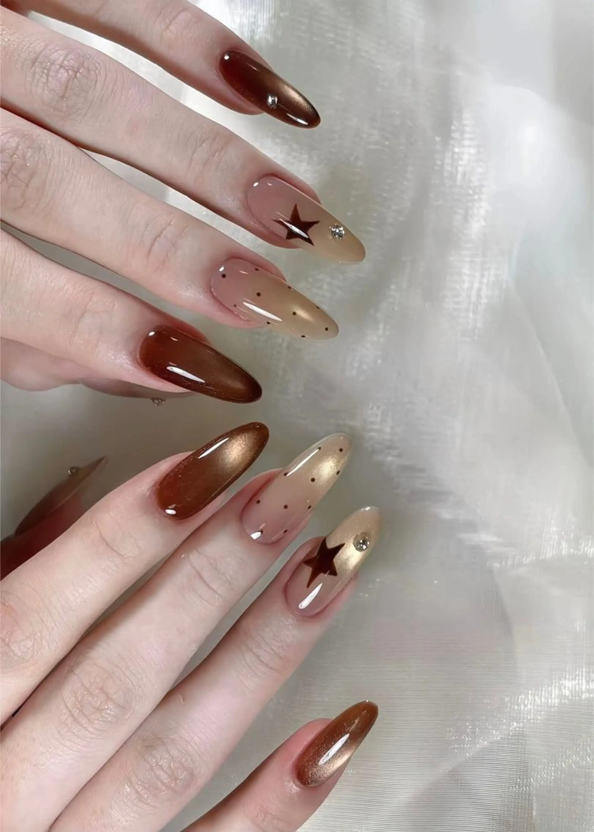 ロング 韓国風ヘア ハンドネイル Bling Salonのネイルデザイン