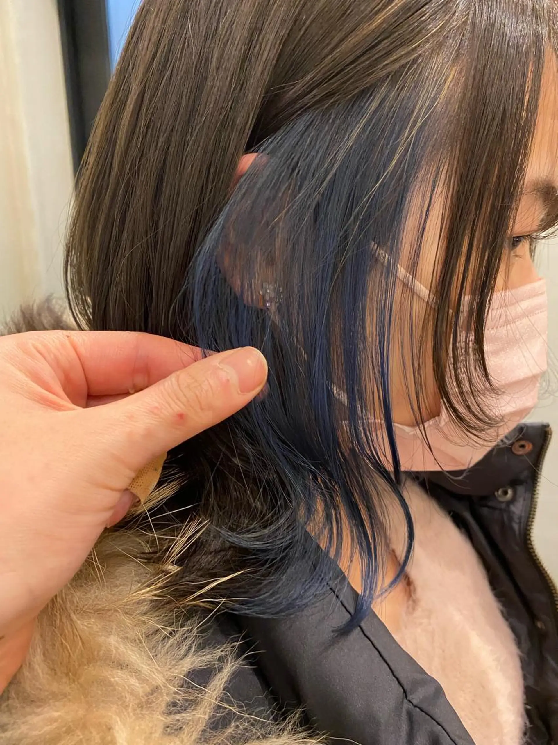 ミディアム カット ヘアカラー トリートメント 顔周りcut・ご相談 ＝新宿しずく🇰🇷のヘアスタイル