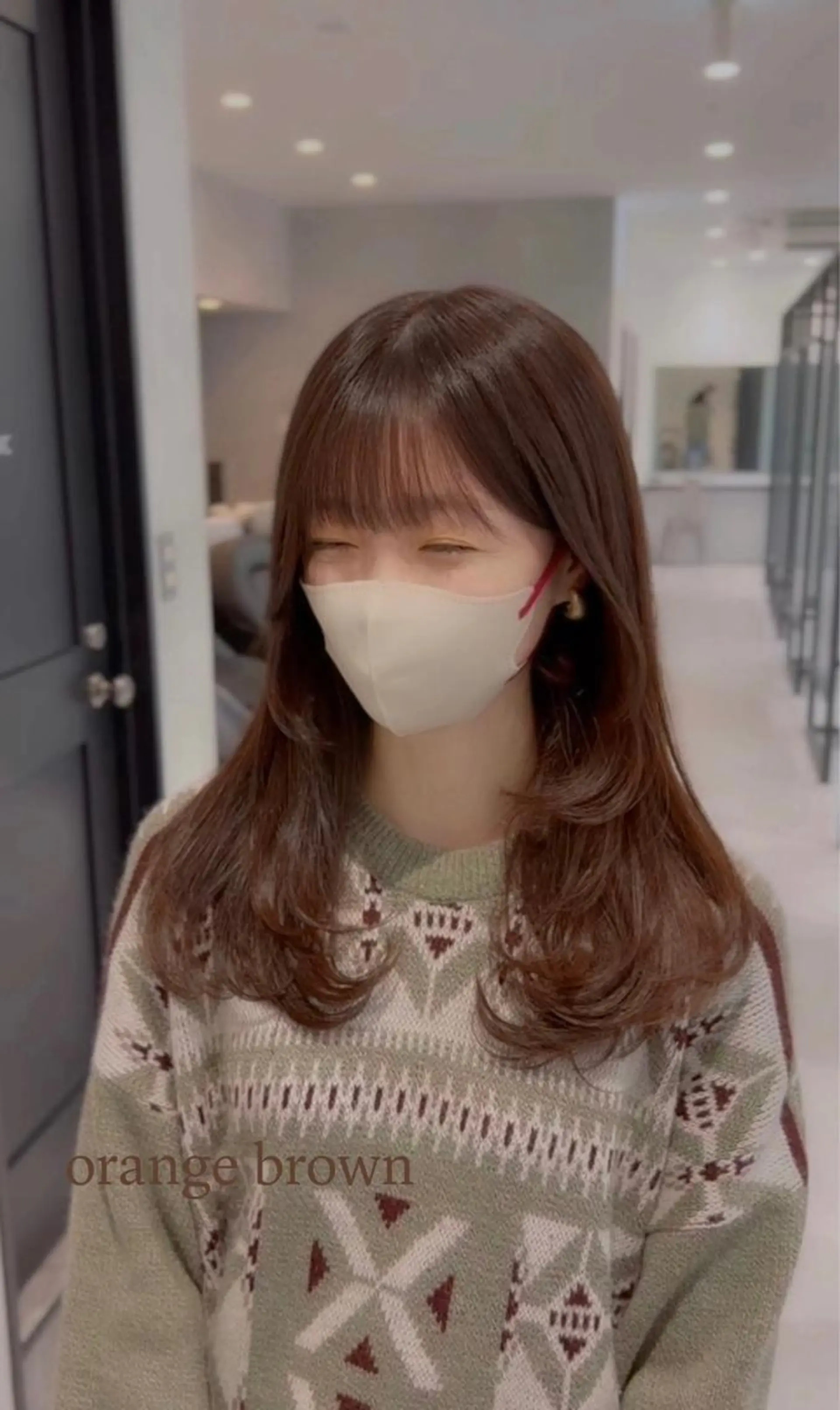 セミロング カラー カット ヘアカラー トリートメント GO TO DAY 名古屋パルコ店所属・髪質改善/顔まわり 石原のヘアスタイル