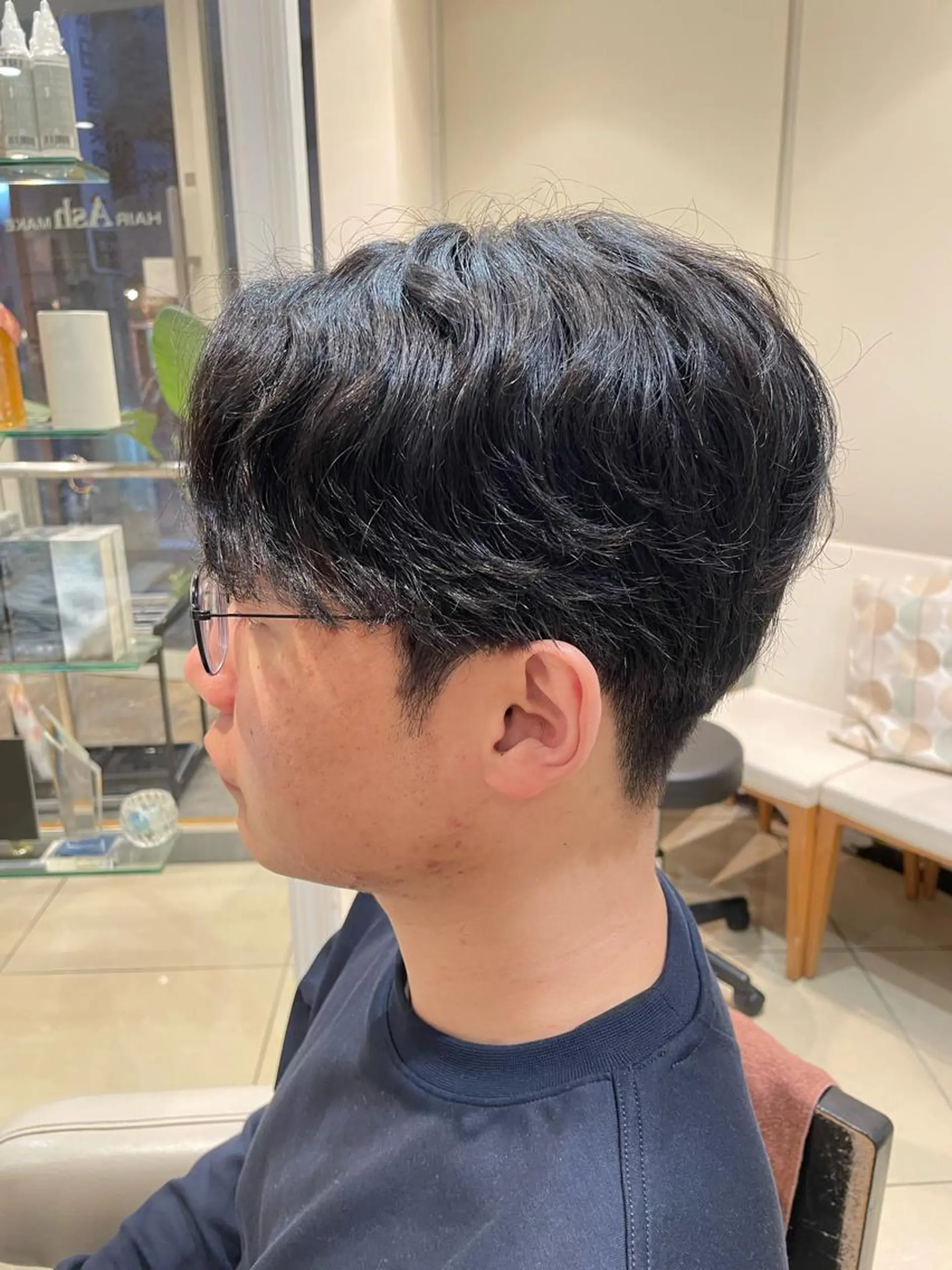 ショート パーマ メンズ カルマパーマ メンズ韓国風 メンズパーマ 韓国風ヘア カット パーマ 韓国ヘアメイク🎀/ 縮毛矯正✨山本媛香のヘアスタイル