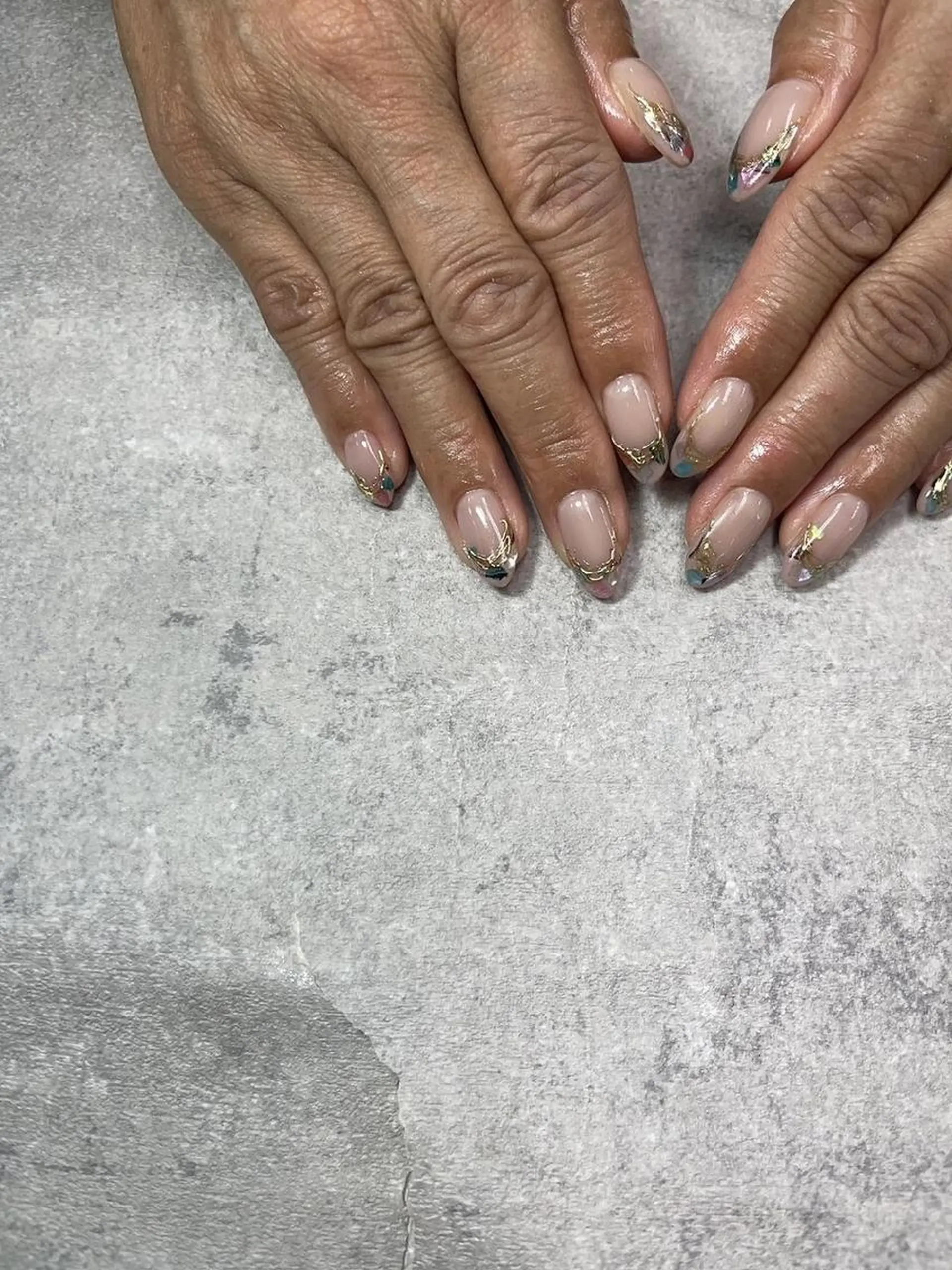 ネイル フットネイル フレンチネイル ジェルネイル ガラスフレンチ グラデーション FASTNAIL PLUS 新宿店のネイルデザイン