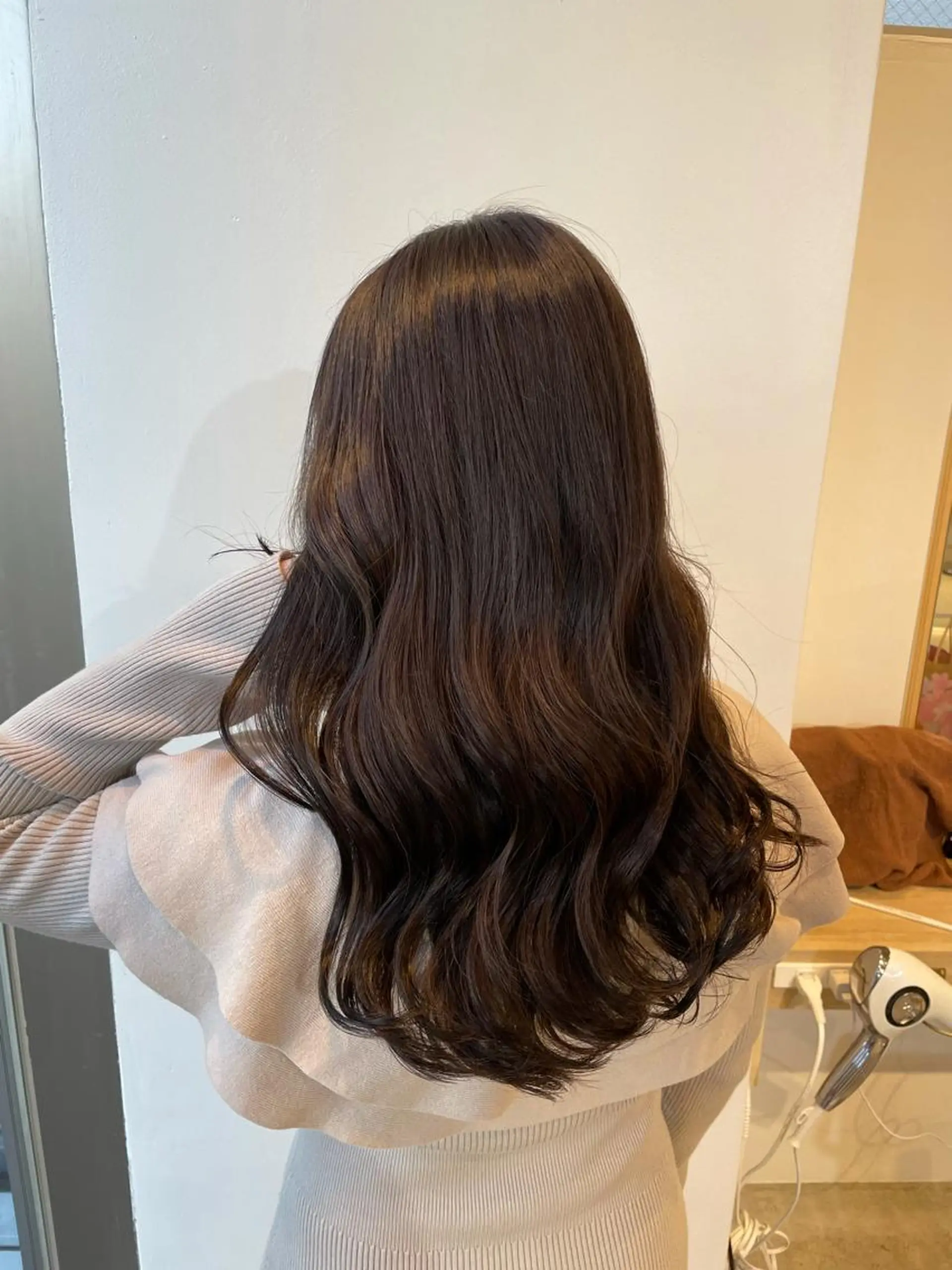 ロング カラー カット パーマ トリートメント 横山将大/wカラー/ 韓国風パーマ/恵比寿のヘアスタイル