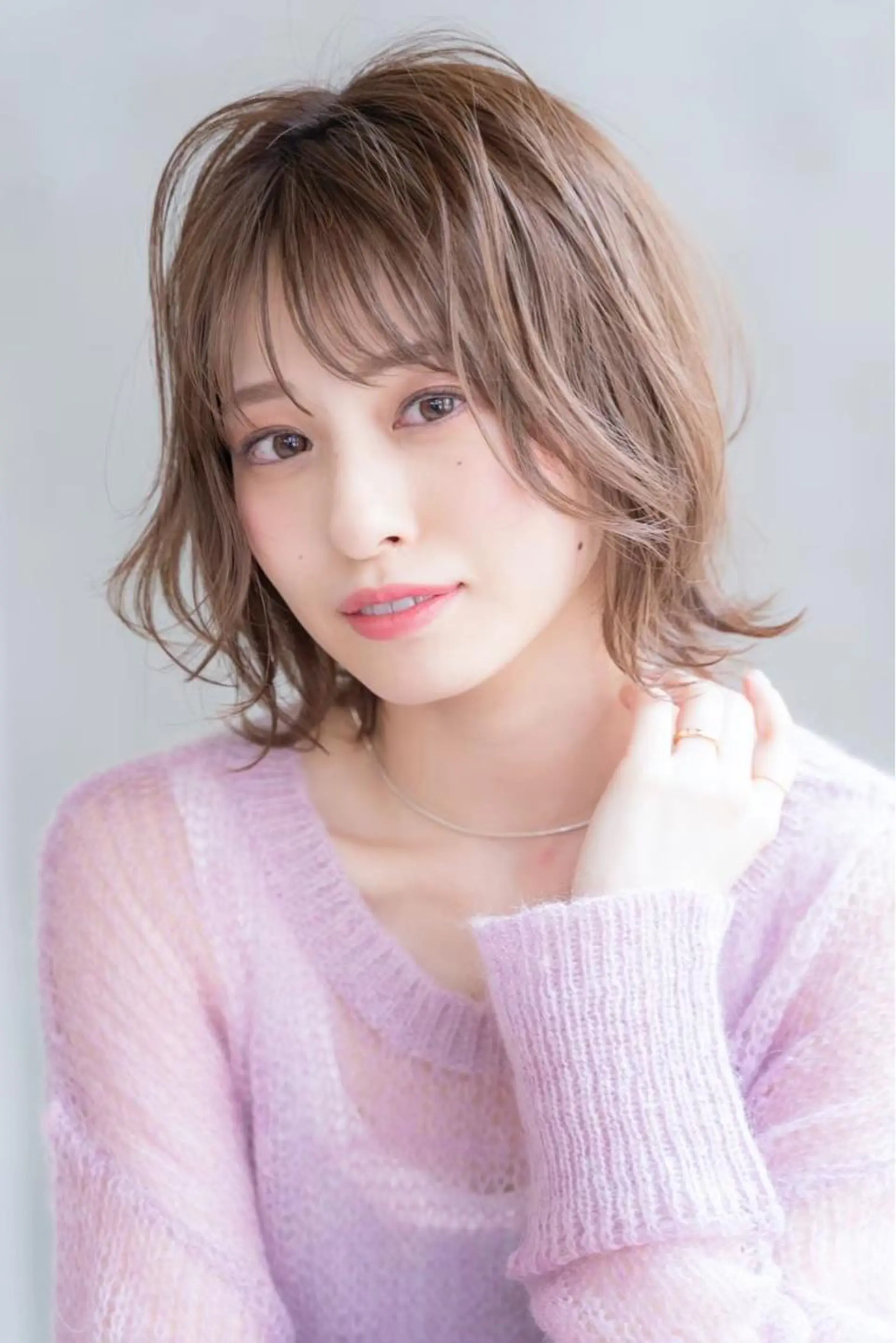 ミディアム カラー パーマ パーマ トリートメント ヘアセット 新宿/韓国ヘア/ 髪質改善ストレートのヘアスタイル