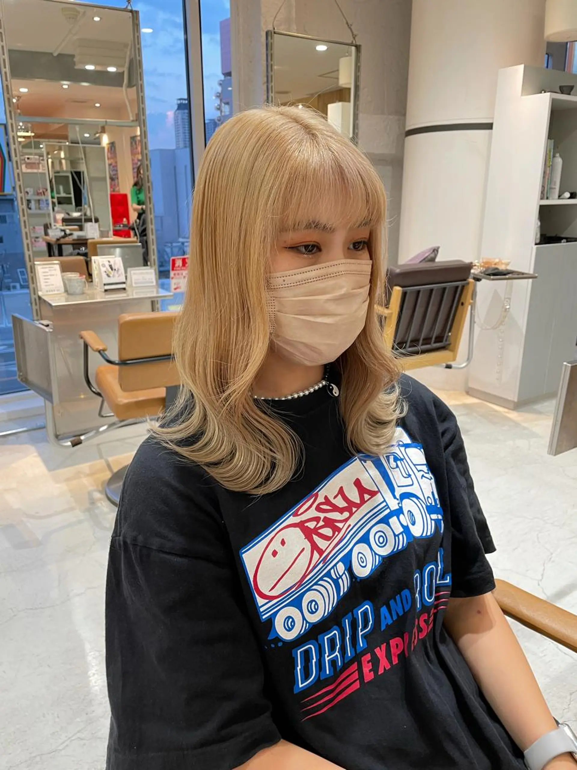 ミディアム カラー ブリーチ ヘアカラー 大阪韓国ヘア 🦋RINKAのヘアスタイル