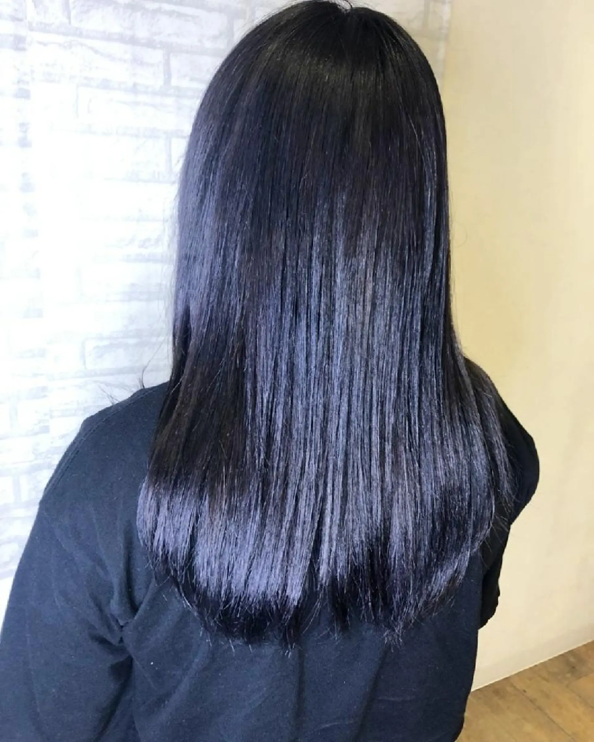 ロング カラー バイオレットカラー カット 縮毛矯正 JIL BLAN 京都所属・RU RIのヘアスタイル