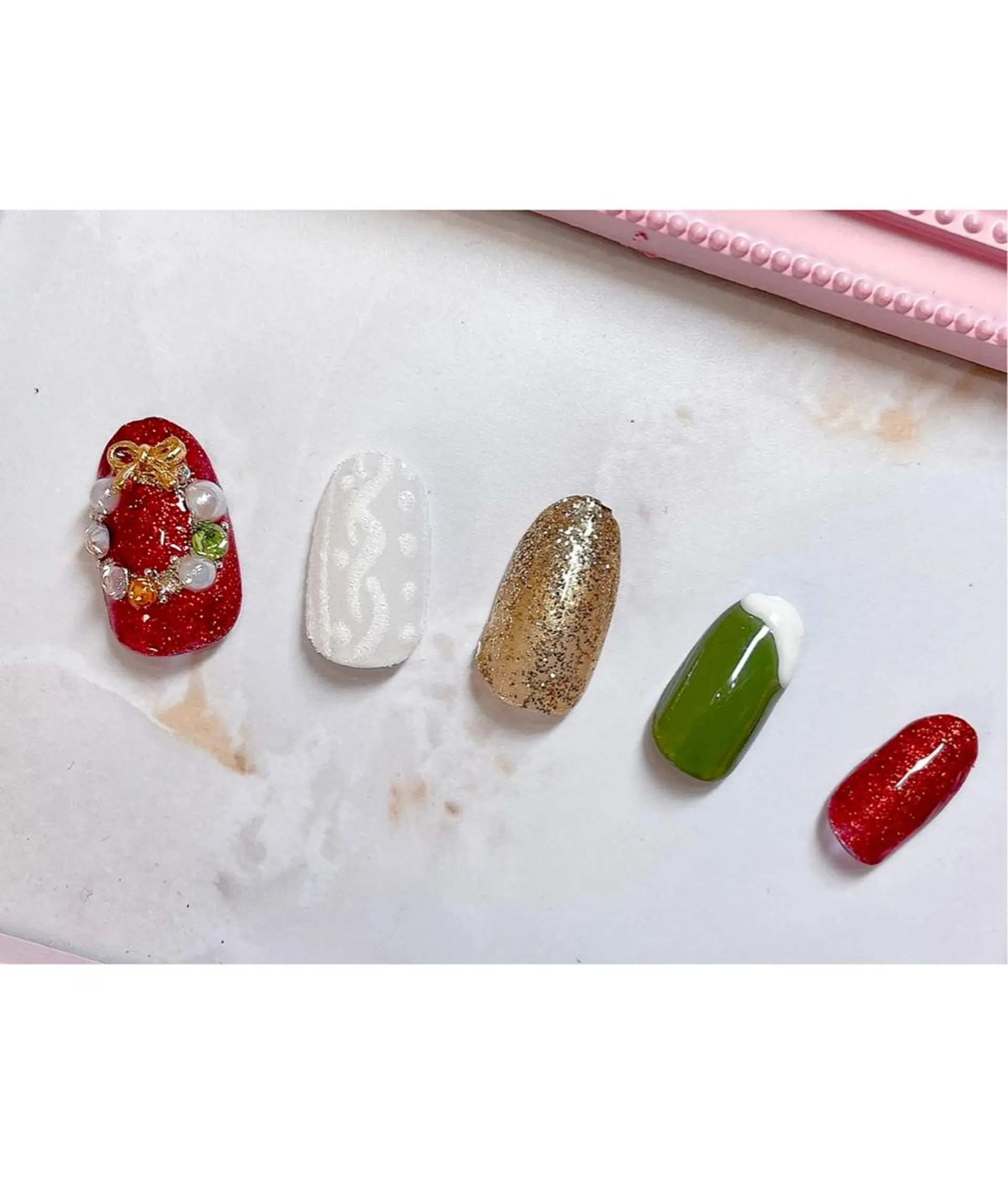 ネイル 持ち込み 冬ネイル クリスマス オーナーネイリスト MAKIのネイルデザイン