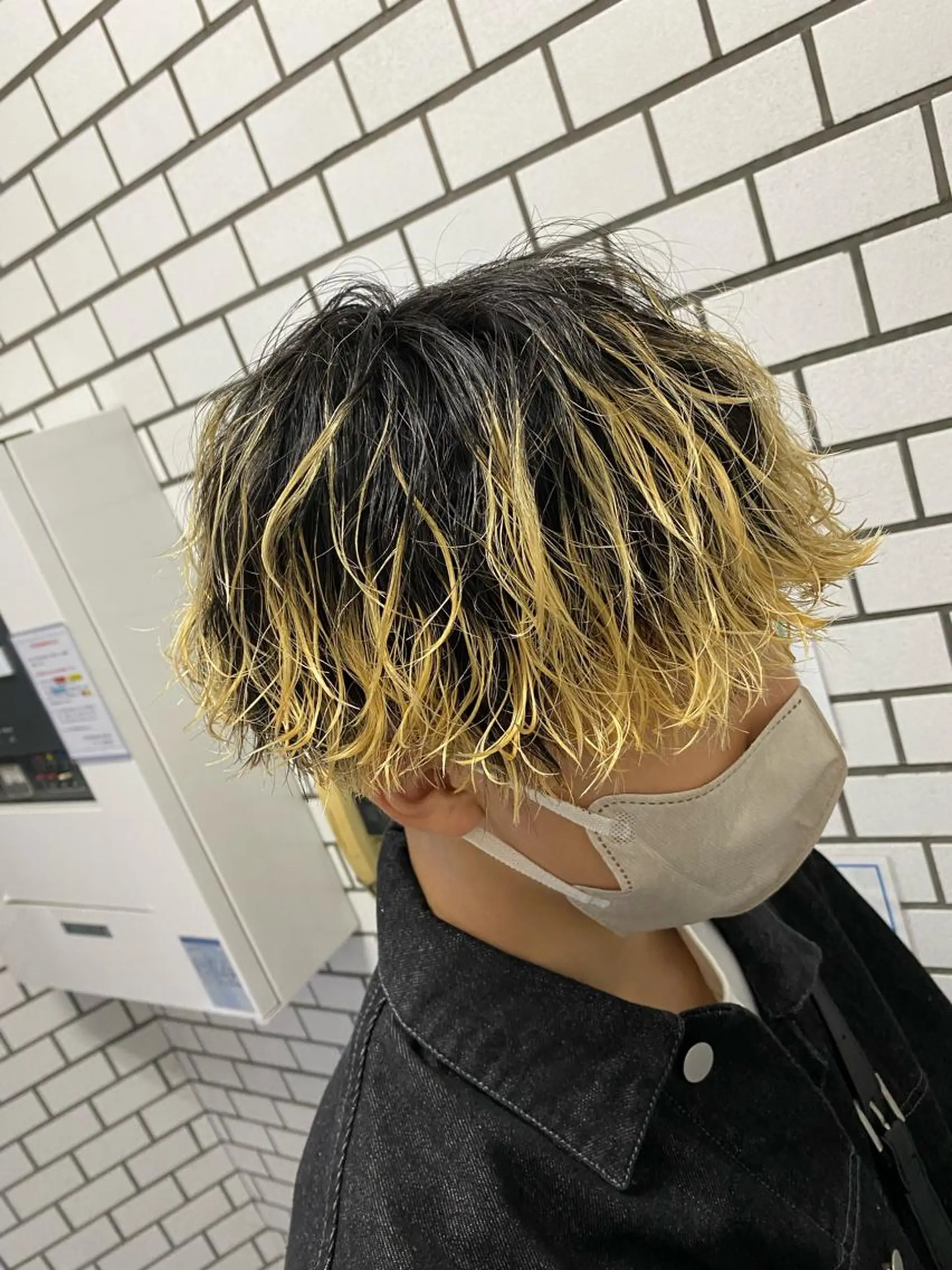 パーマ メンズ カット パーマ トリートメント ヘアセット メンズブリーチカラー /パーマ ごーた立川のヘアスタイル