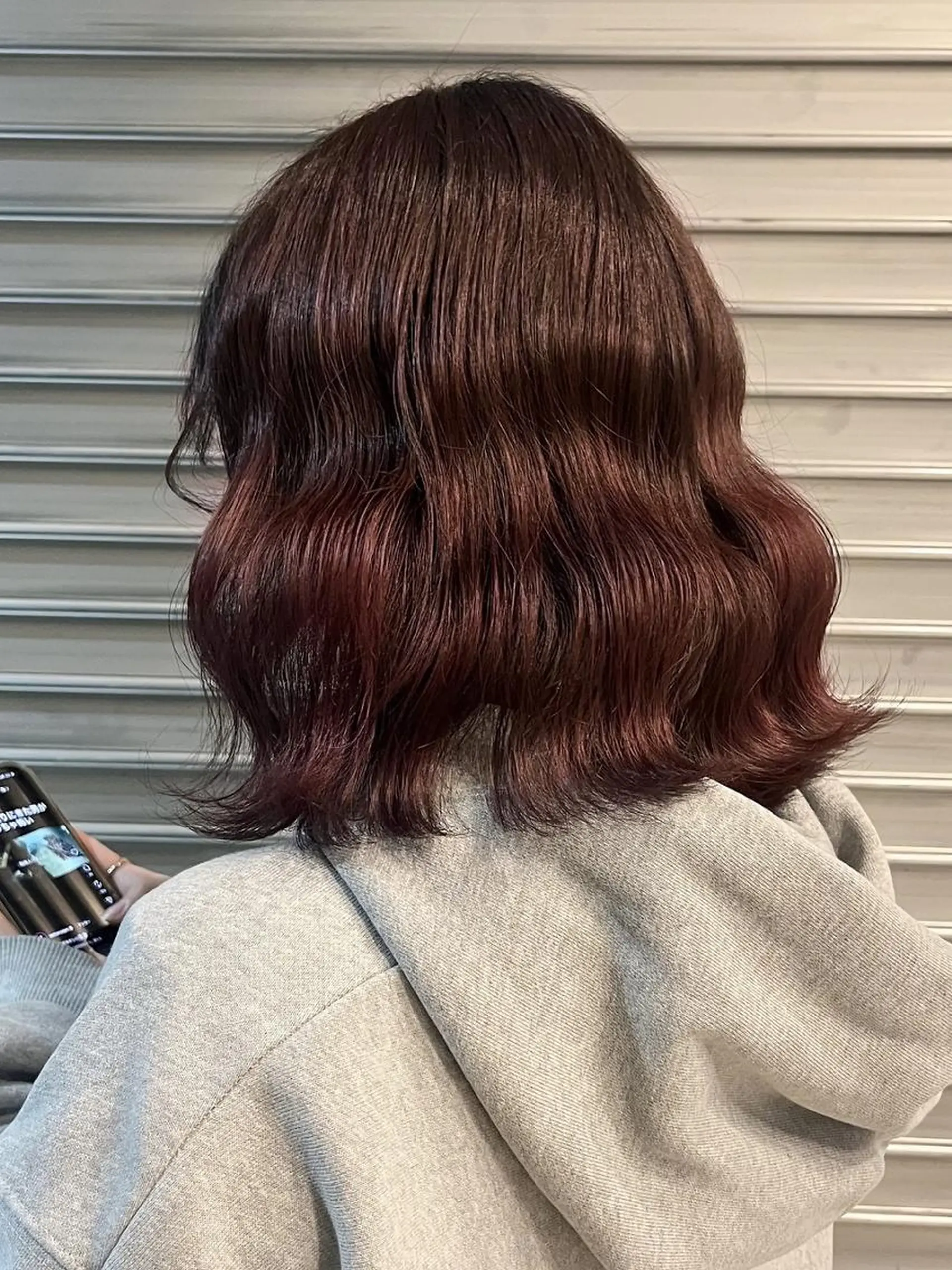 ミディアム カット ヘアカラー momoca/松本/ 暖色カラー/ボブのヘアスタイル