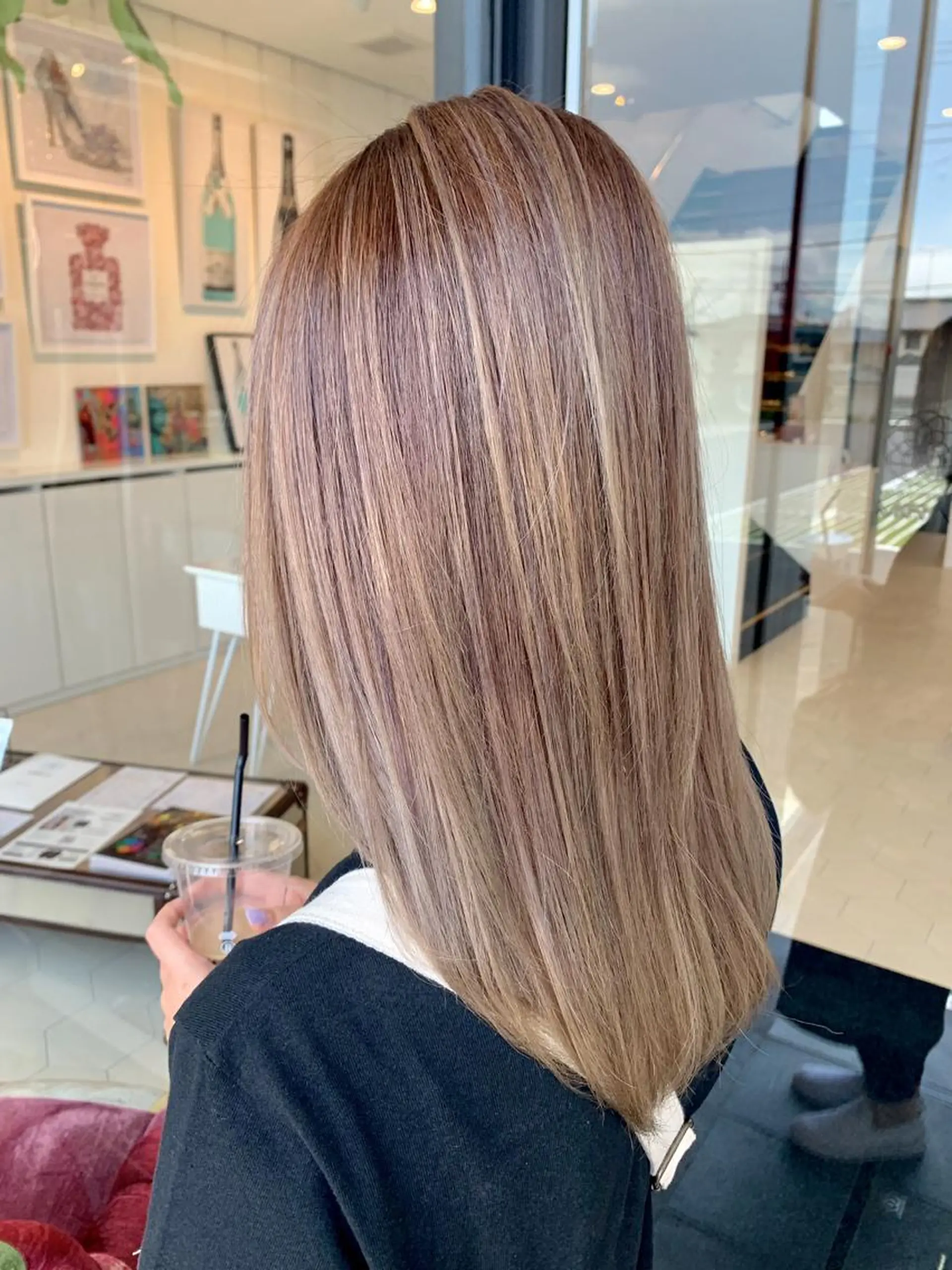 セミロング ヘアカラー トリートメント slow所属・名取 純平のヘアスタイル