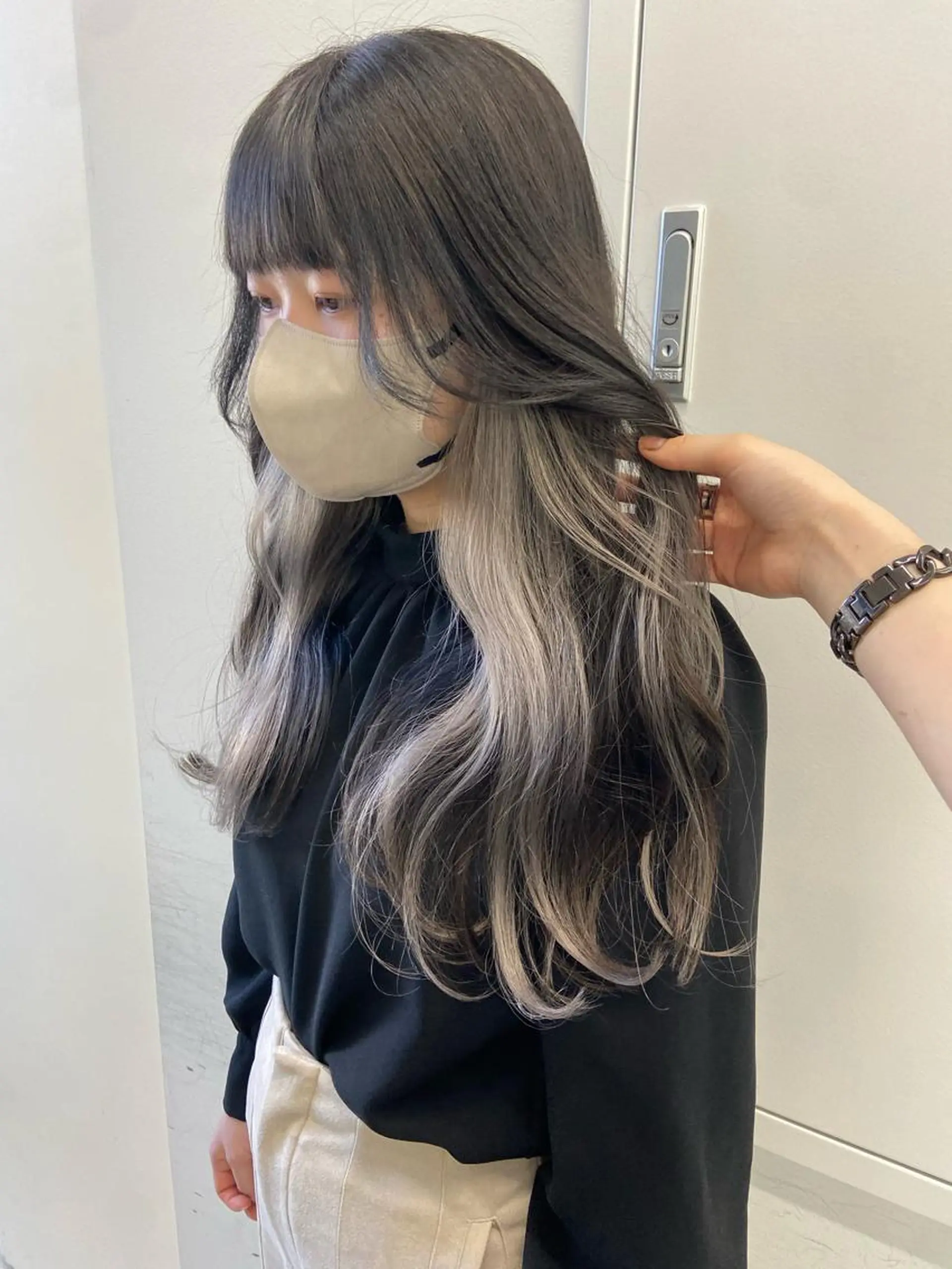 ロング ヘアカラー トリートメント 韓国レイヤー/ヘア カラー🎀ayamiのヘアスタイル