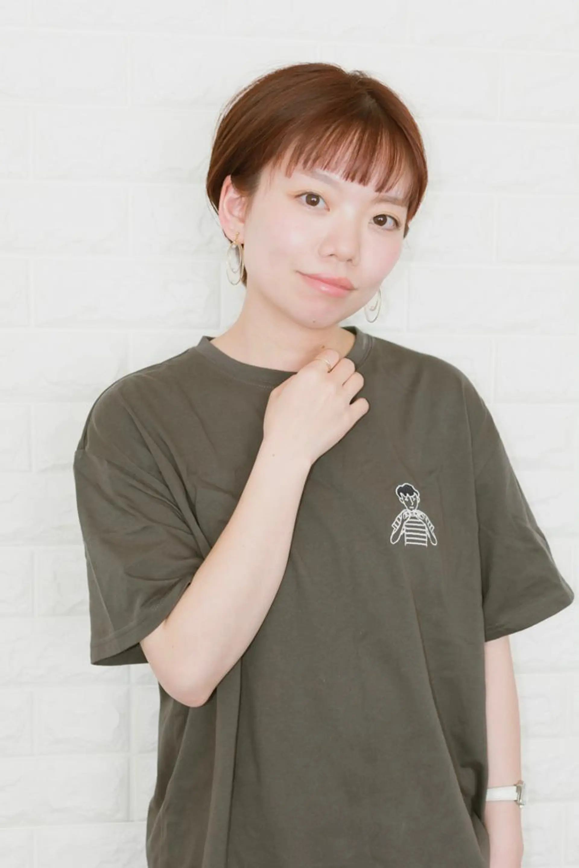 ショート カラー ショートボブ ベージュカラー ブルーカラー ブルージュ グレージュ 撮影モデル 斉藤 正敏のその他イメージ