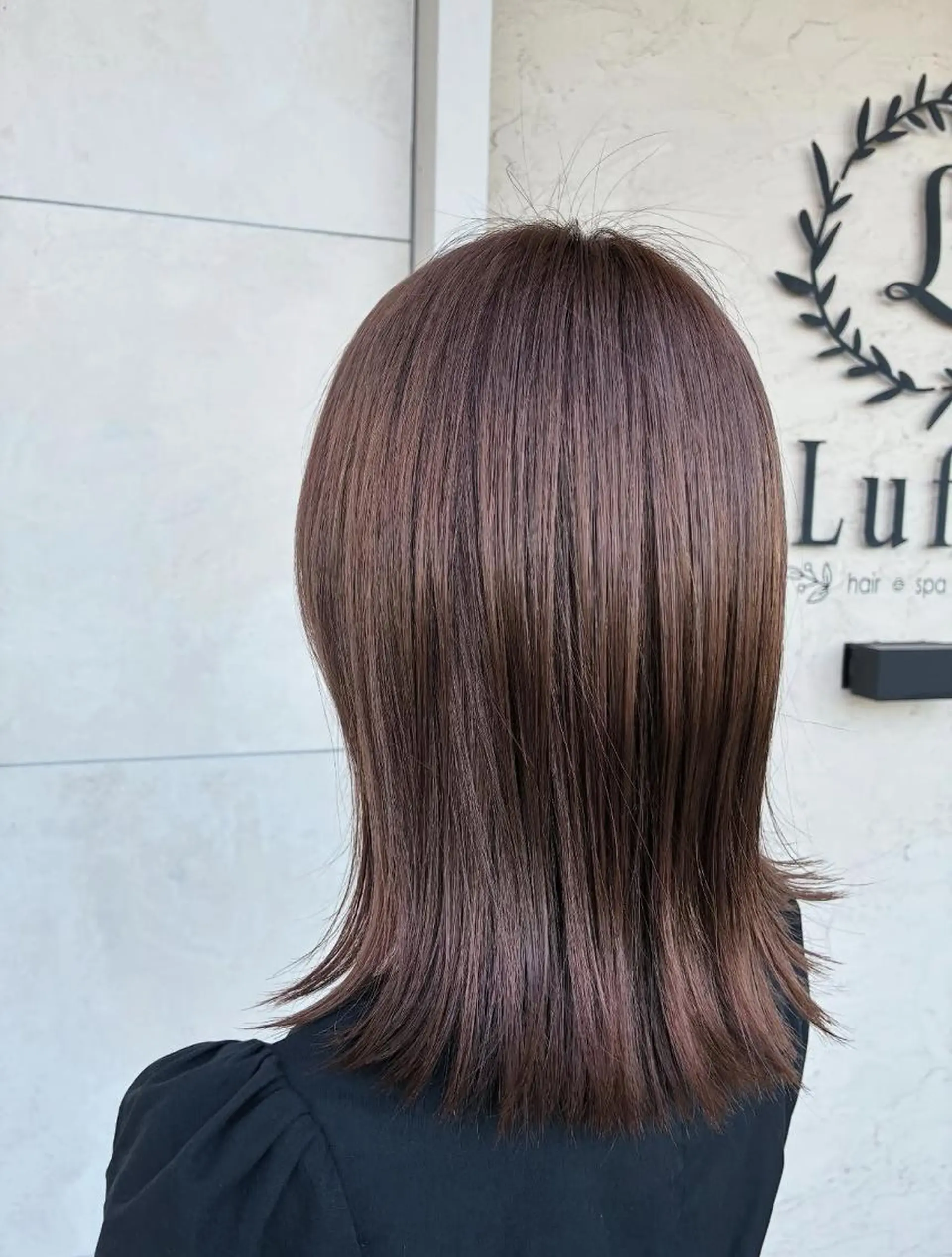 セミロング カラー レッドカラー ヘアカラー 奥村 大地 ◎カラーが得意ですのヘアスタイル