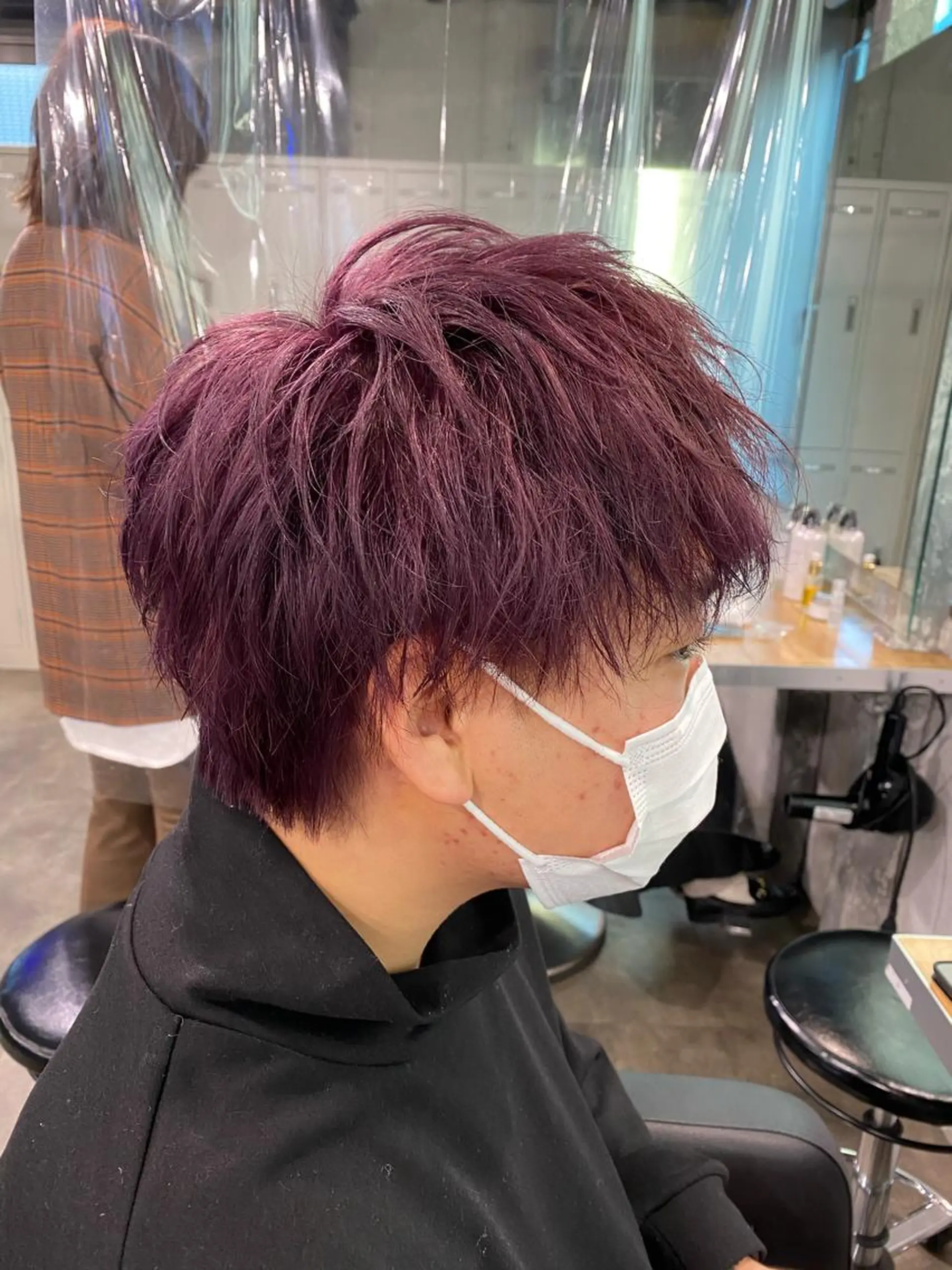 ショート カラー パーマ メンズ 🟦ニュアンス/メン ズパーマ横浜🟦のヘアスタイル