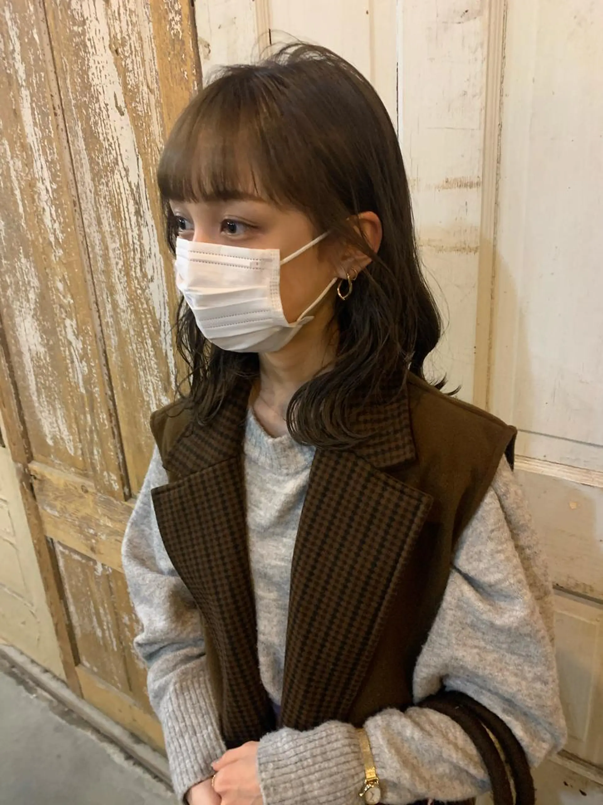 ミディアム カラー ベージュカラー kimika🥑 メンズ/髪質改善のヘアスタイル