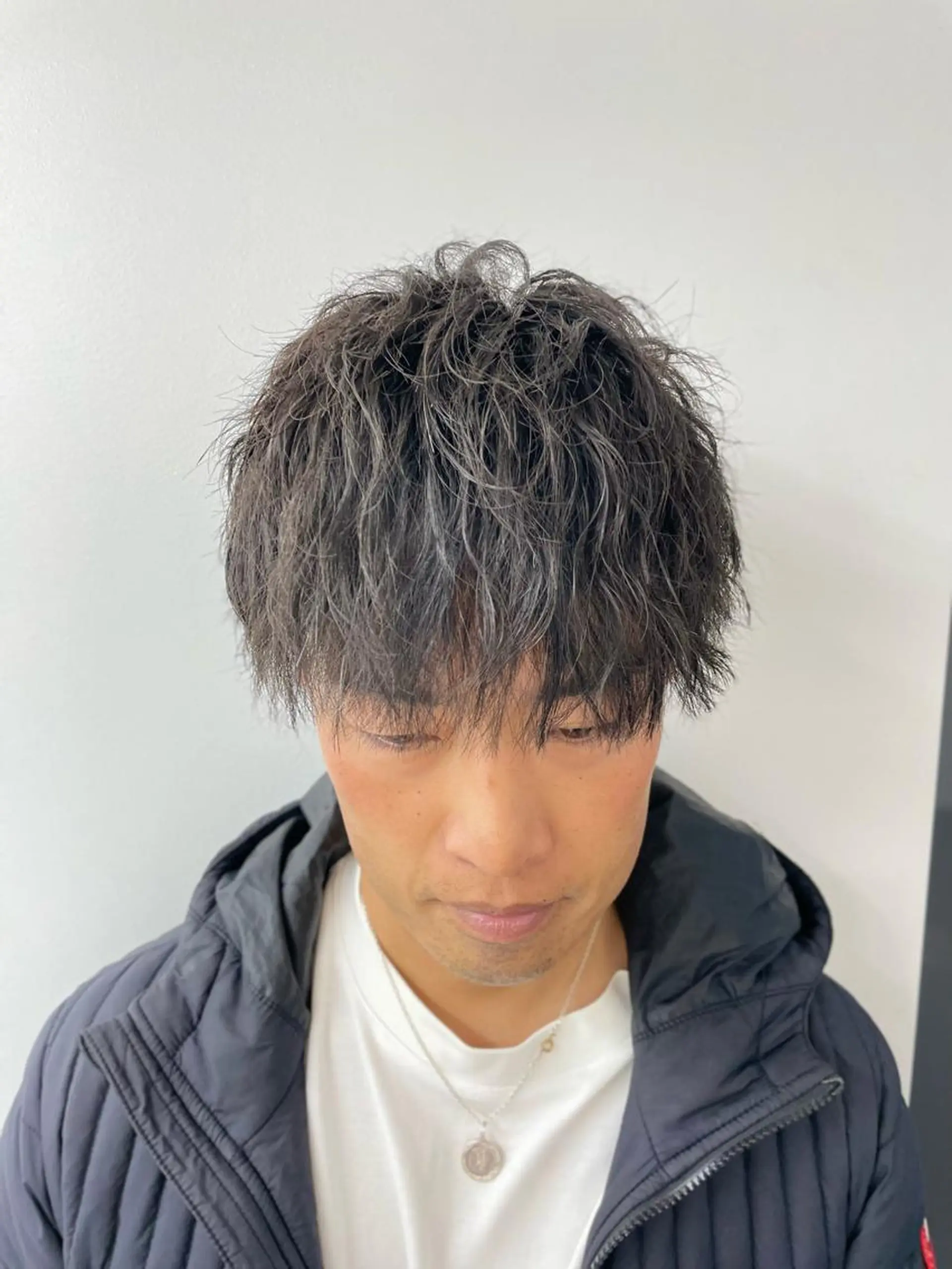 ショート パーマ メンズ メンズパーマ ツイストスパイラルパーマ スパイラルパーマ カット パーマ 銀座メンズカット/ 銀座メンズパーマ/のヘアスタイル