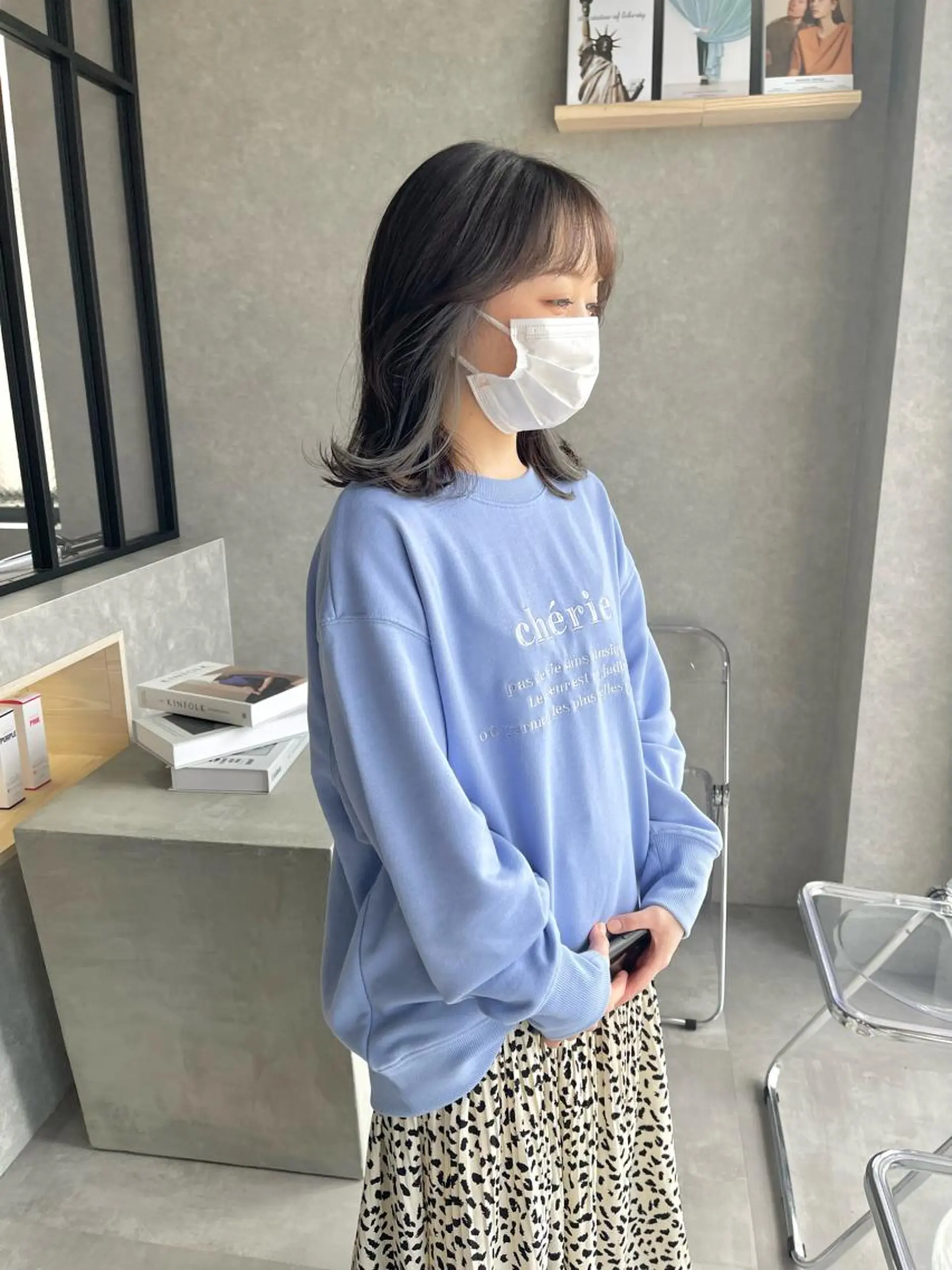 ミディアム カラー カット ヘアカラー トリートメント mood tatemachiのヘアスタイル