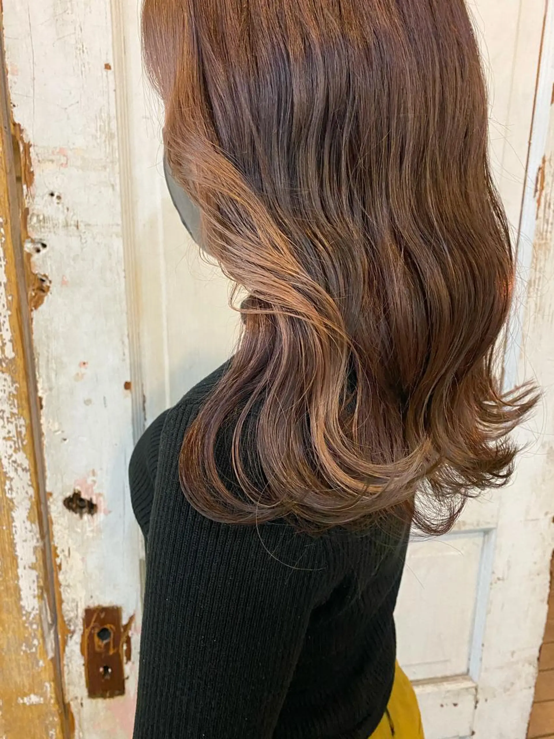 セミロング カラー ベージュカラー ピンクカラー ピンクベージュ clomus所属・YUKA艶髪 🌸寛ぎ部屋のヘアスタイル