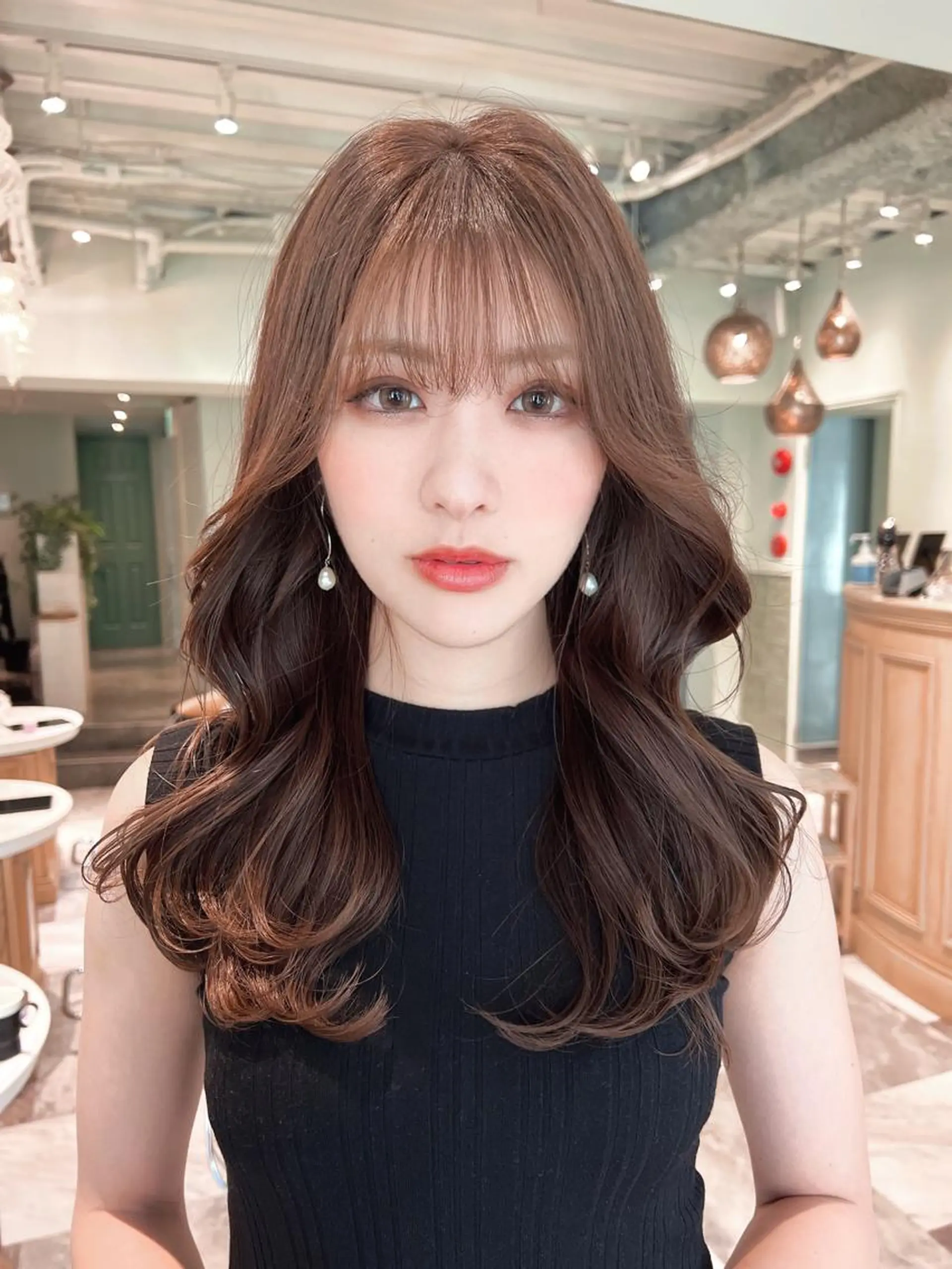 ロング カラー レイヤーカット/ 顔周り 五島巨幹のヘアスタイル