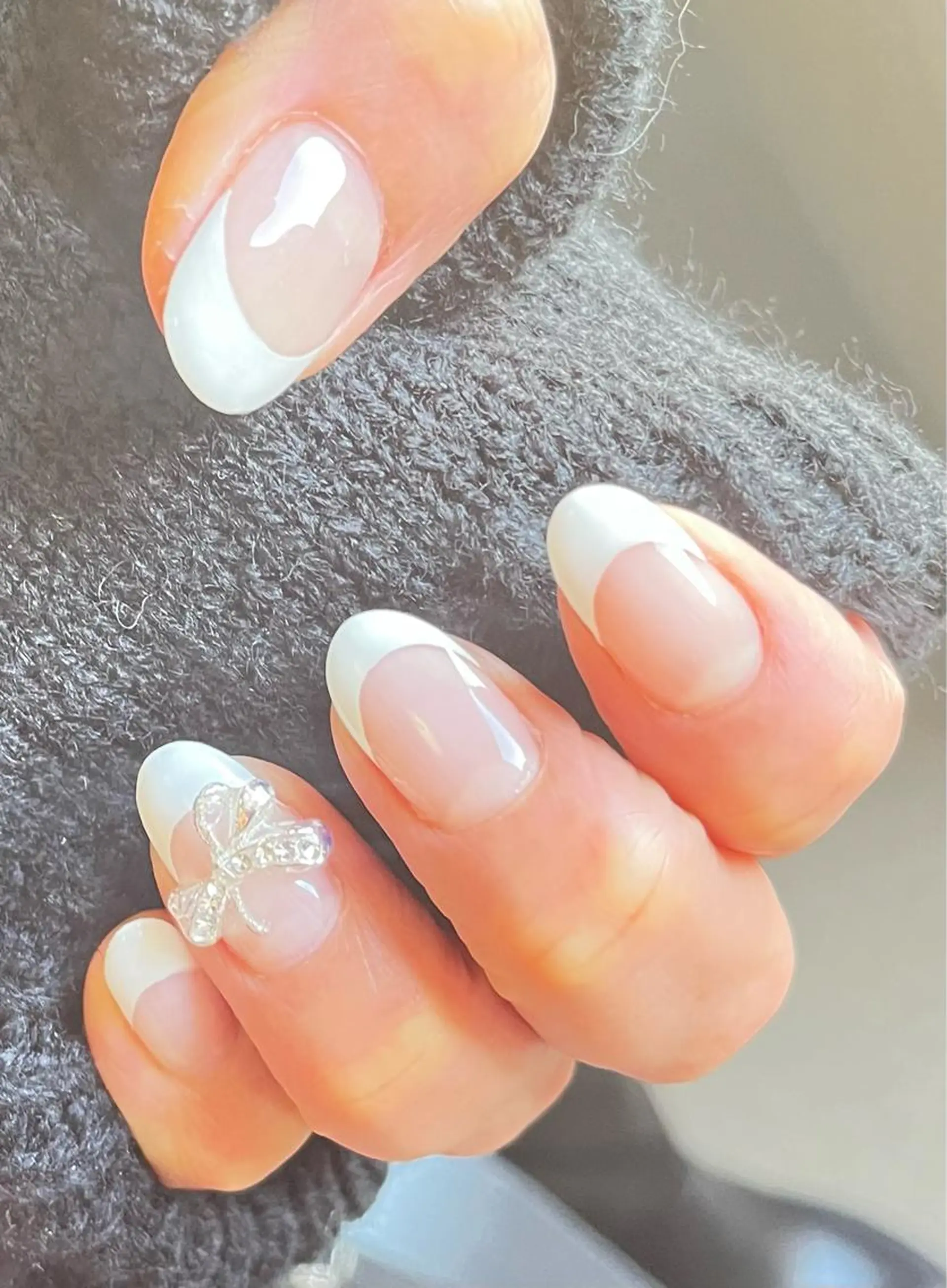ネイル フレンチネイル リボン Nail Space R所属・ネイルスペースR 小林のネイルデザイン
