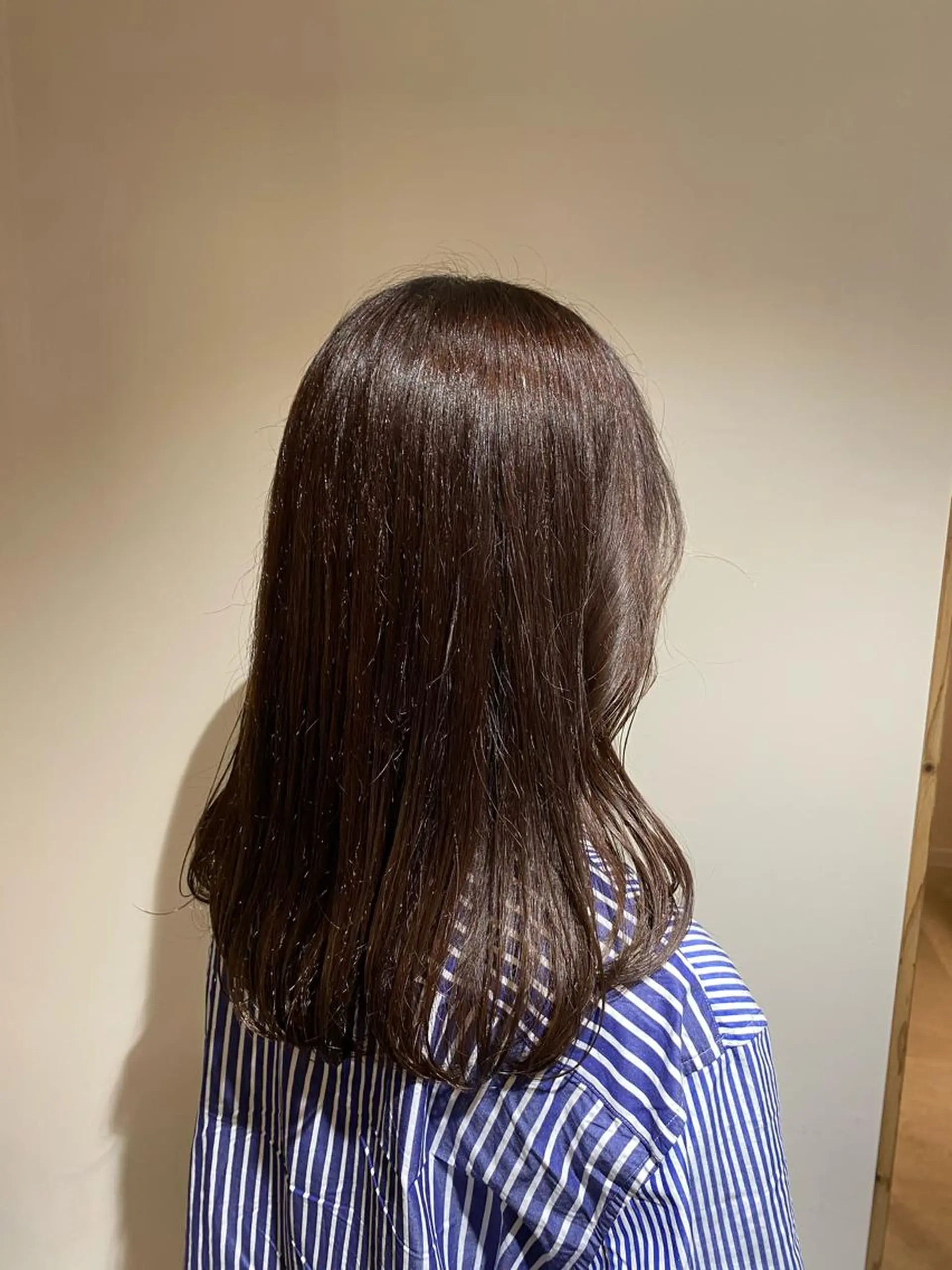 セミロング カラー グレージュ ピンクカラー 🫧縮毛矯正🫧ai hara🫧表参道のヘアスタイル