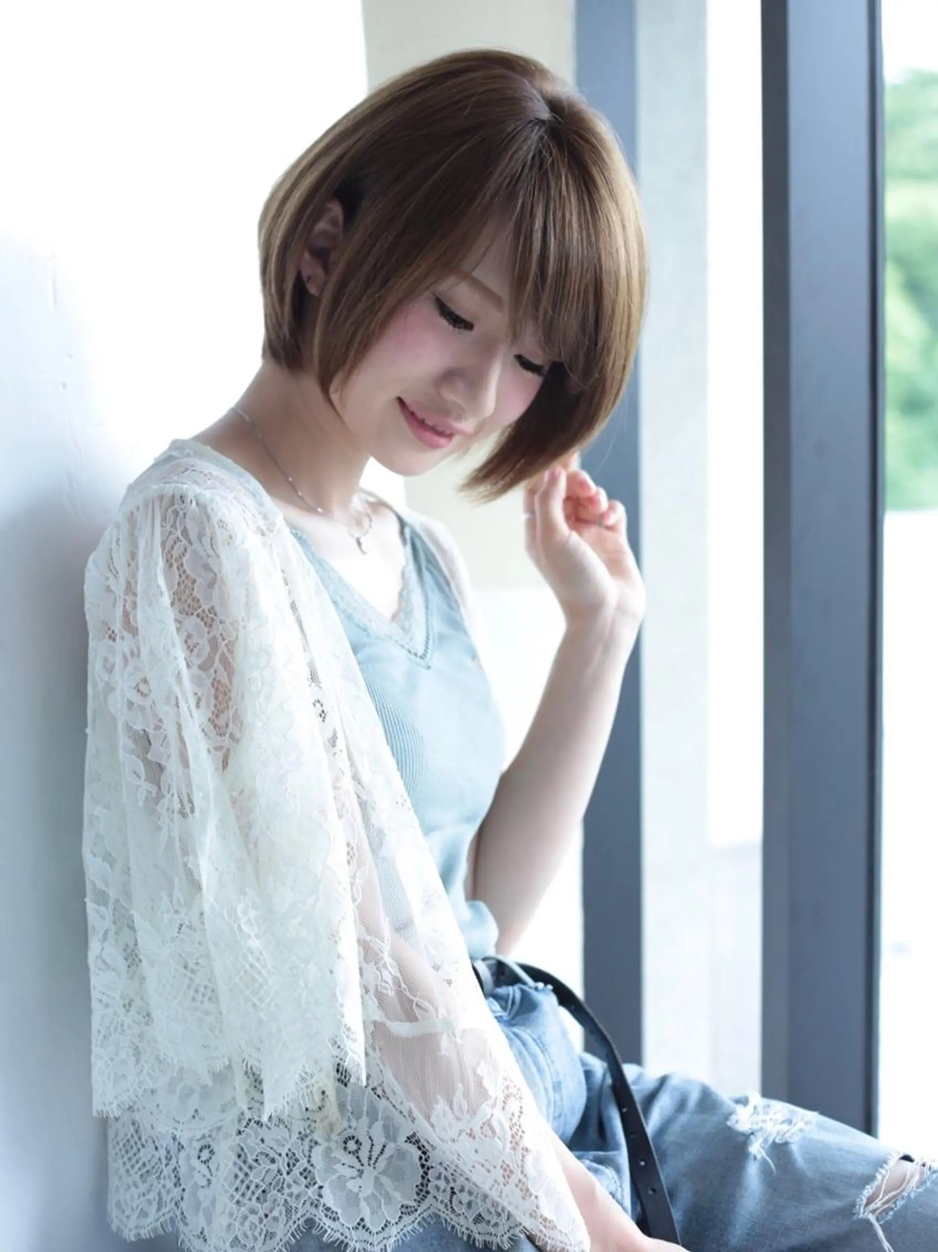 ミディアム 宮内 真乃のヘアスタイル