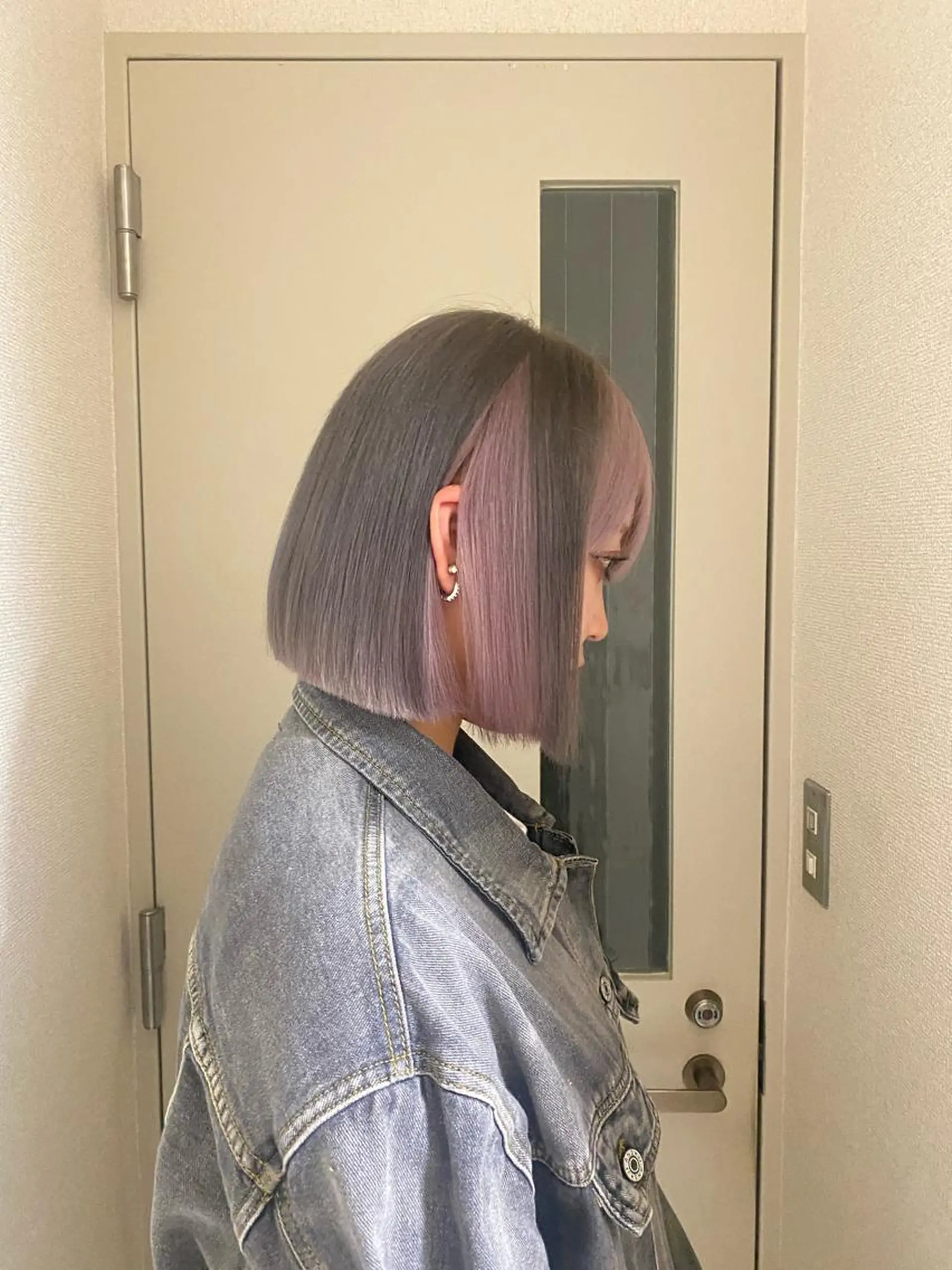 ミディアム ボブ 縮毛矯正 宮本晃成のヘアスタイル