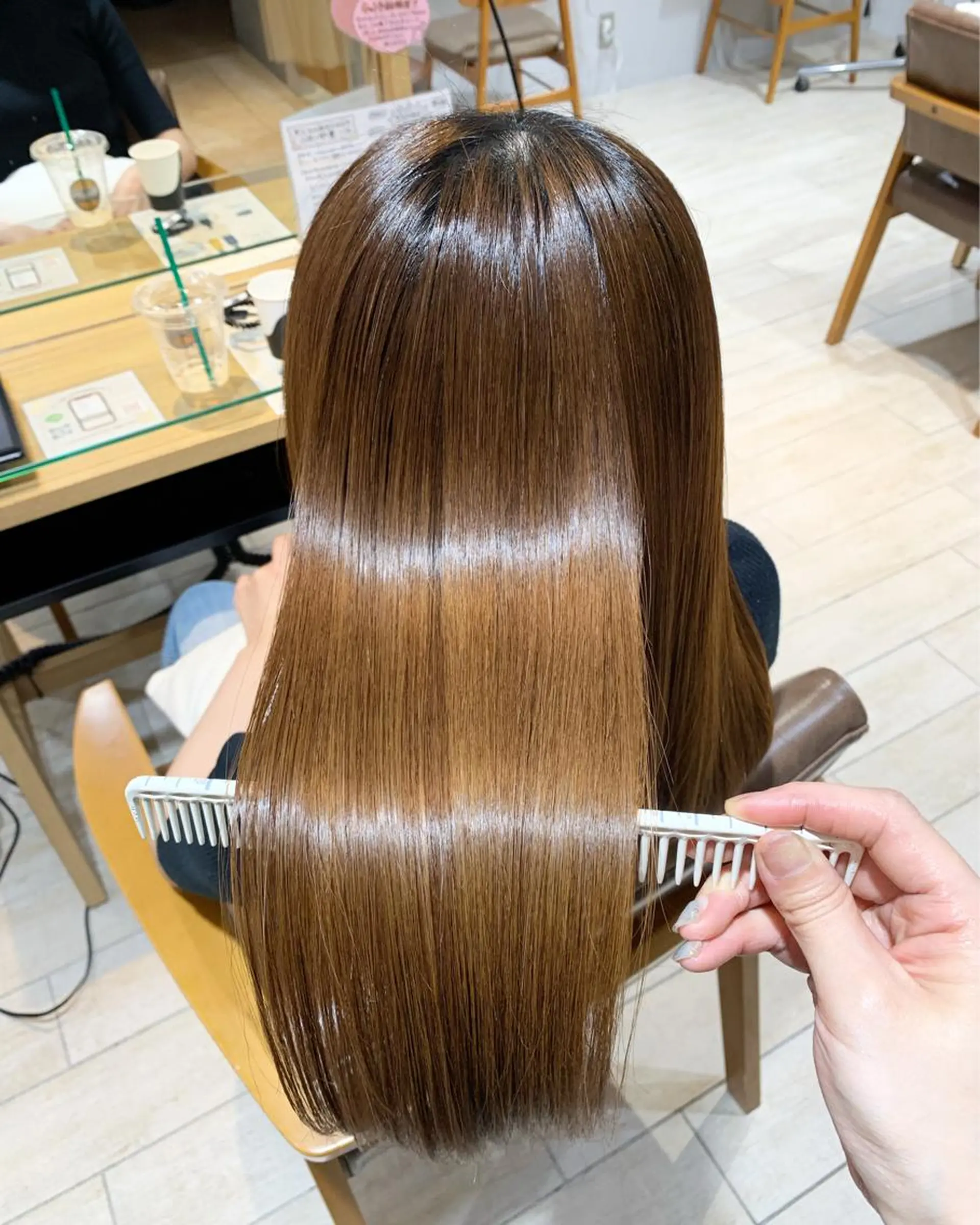 ロング 髪質改善 トリートメント トリートメント まろやかベージュ／ 大上なおみのヘアスタイル