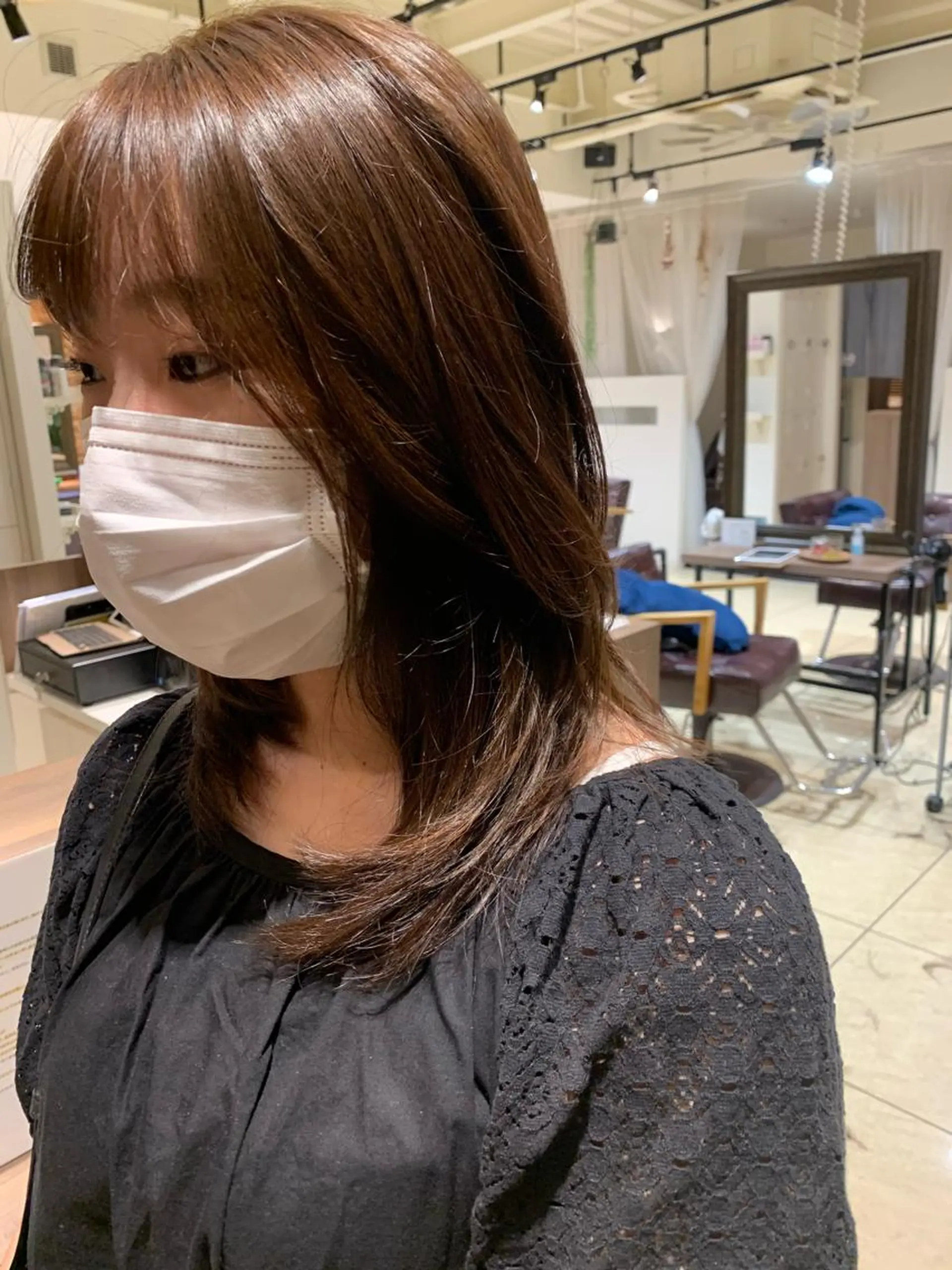 セミロング 似合わせカラー/艶 髪質改善/ヨシザキのヘアスタイル