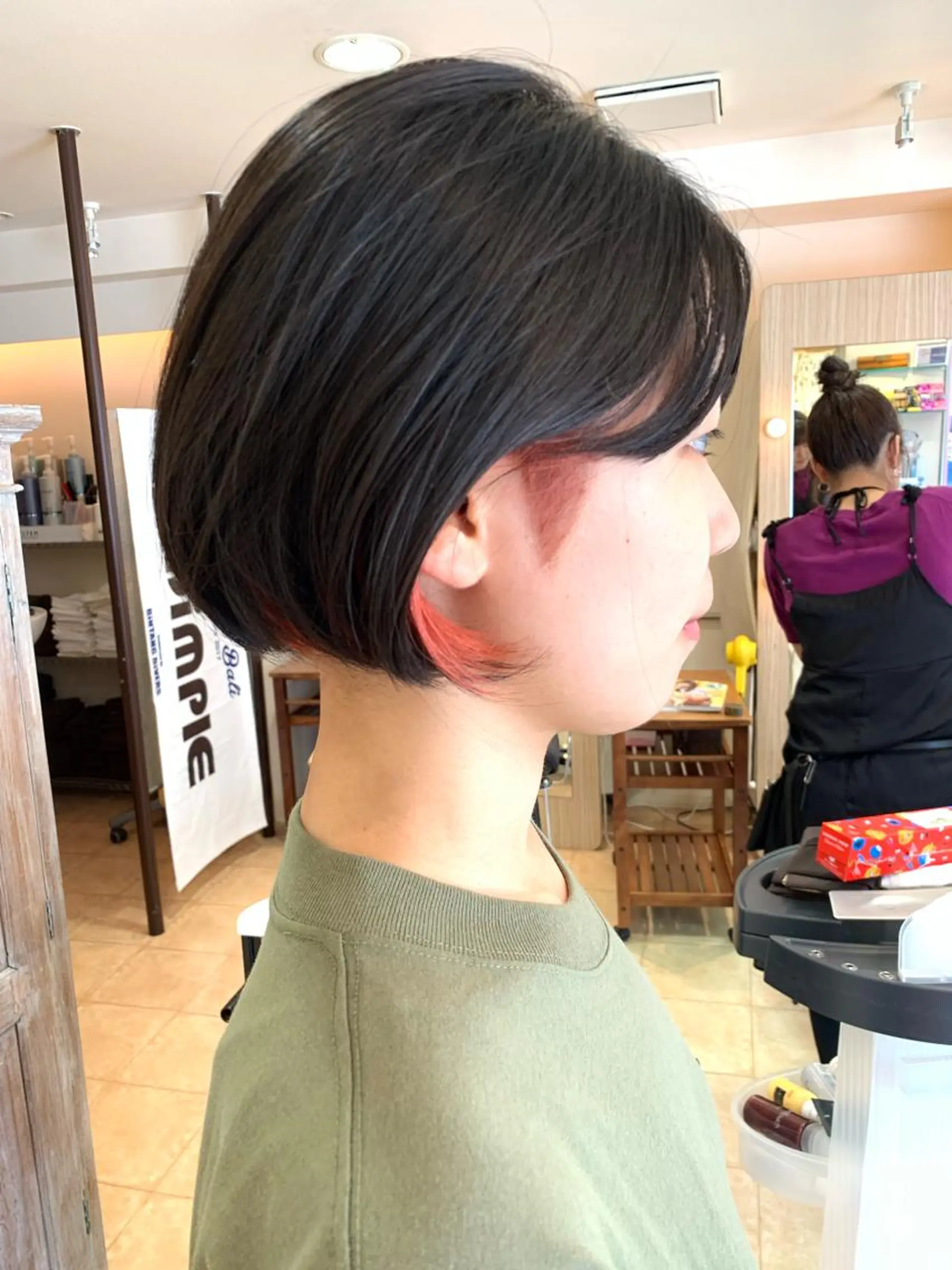 ミディアム カラー カット ヘアカラー トリートメント ヘッドスパ nishimura makotoのヘアスタイル