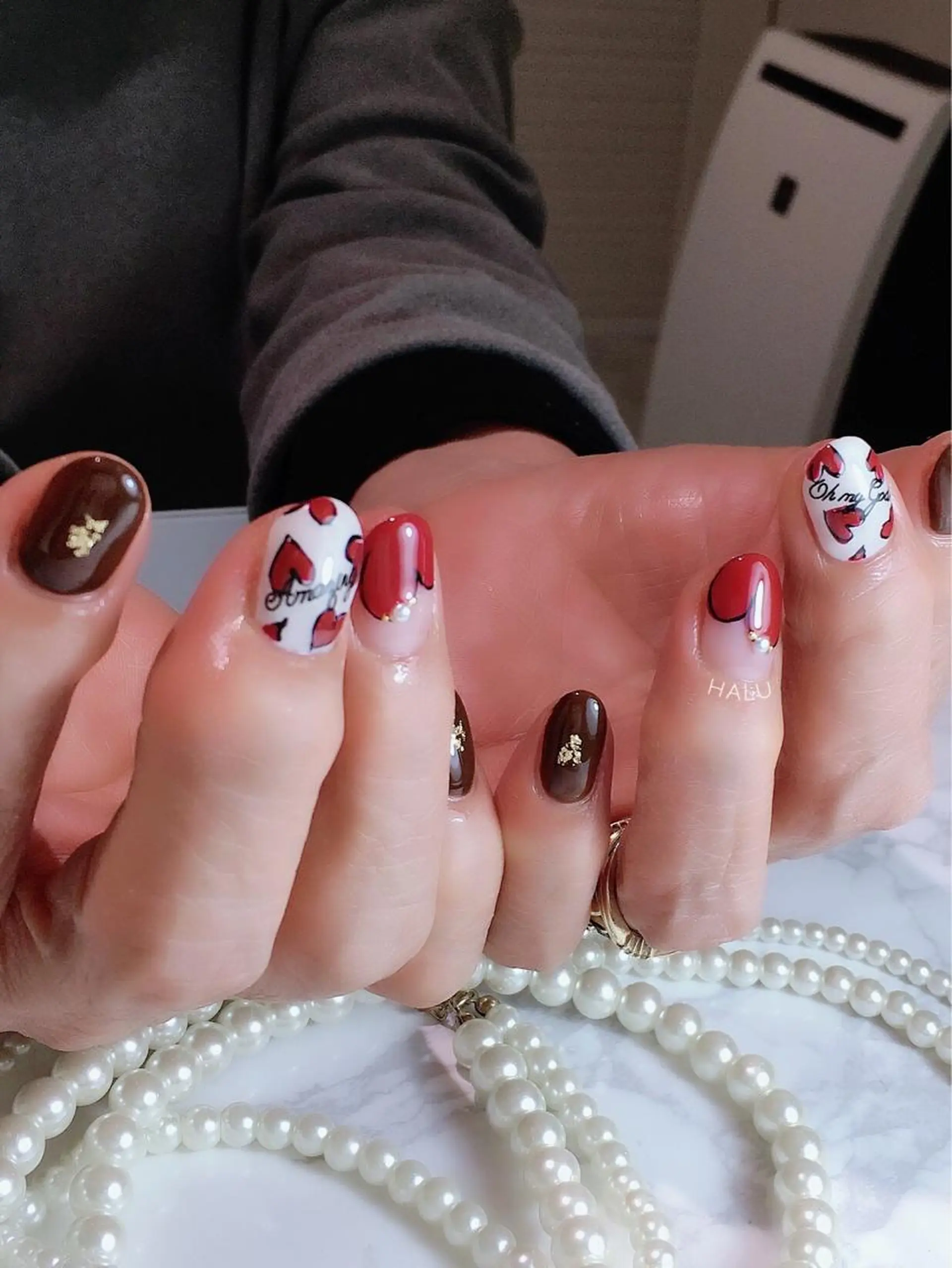 ネイル バレンタイン HALU ハルのネイルデザイン