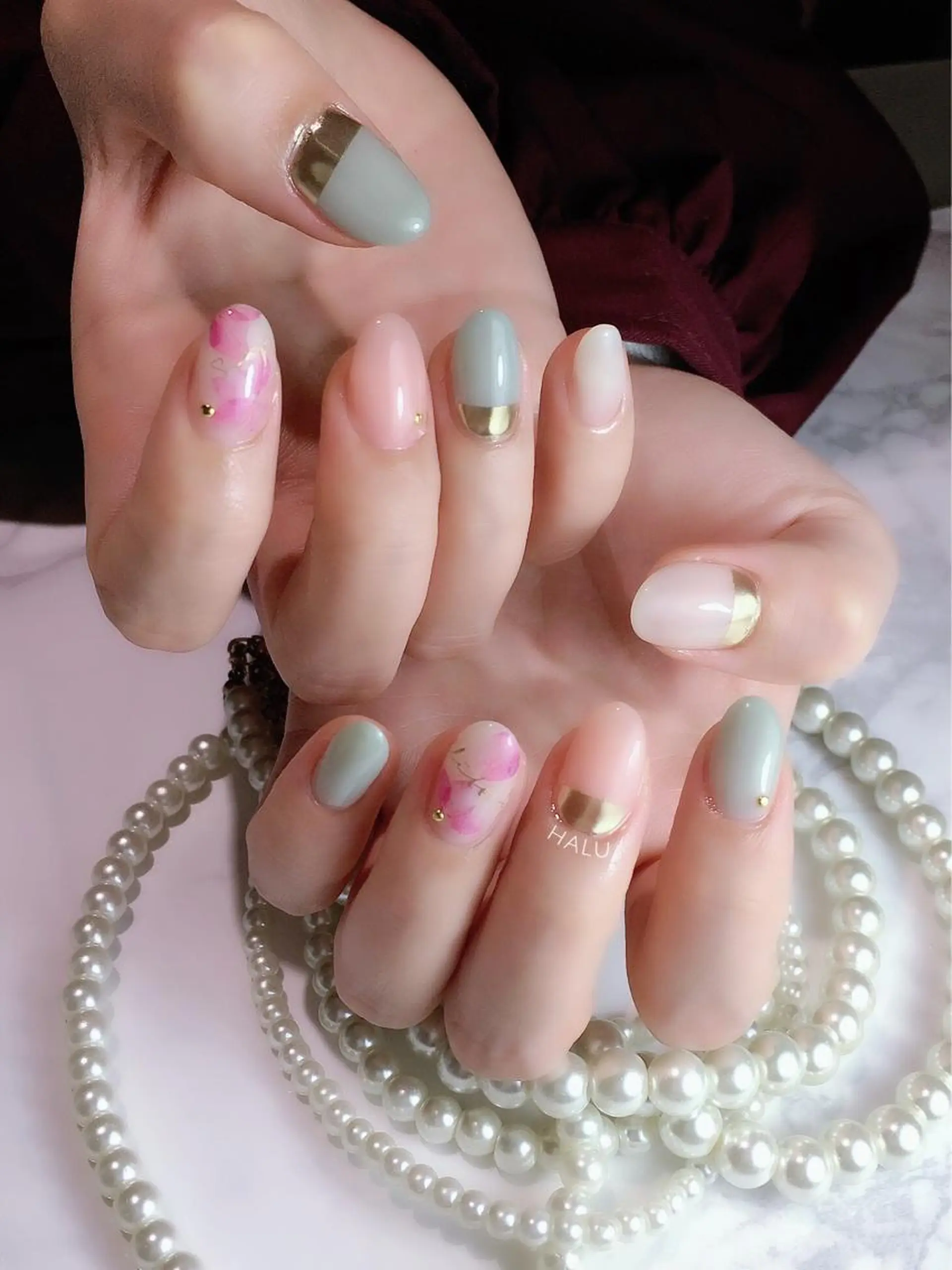 ネイル パステルネイル 春ネイル HALU ハルのネイルデザイン