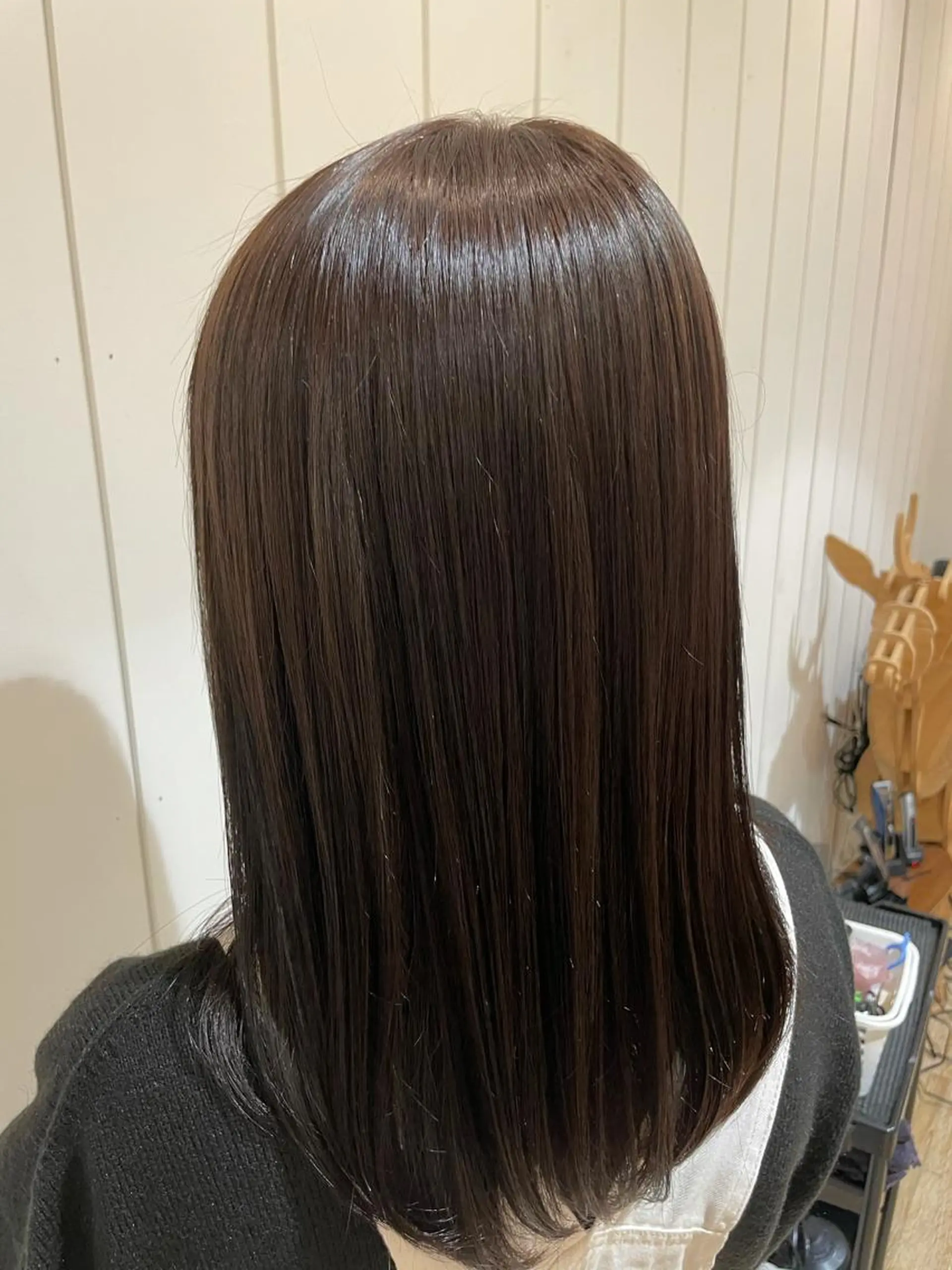 セミロング 縮毛矯正 ボブカット 佐々木 祐太のヘアスタイル