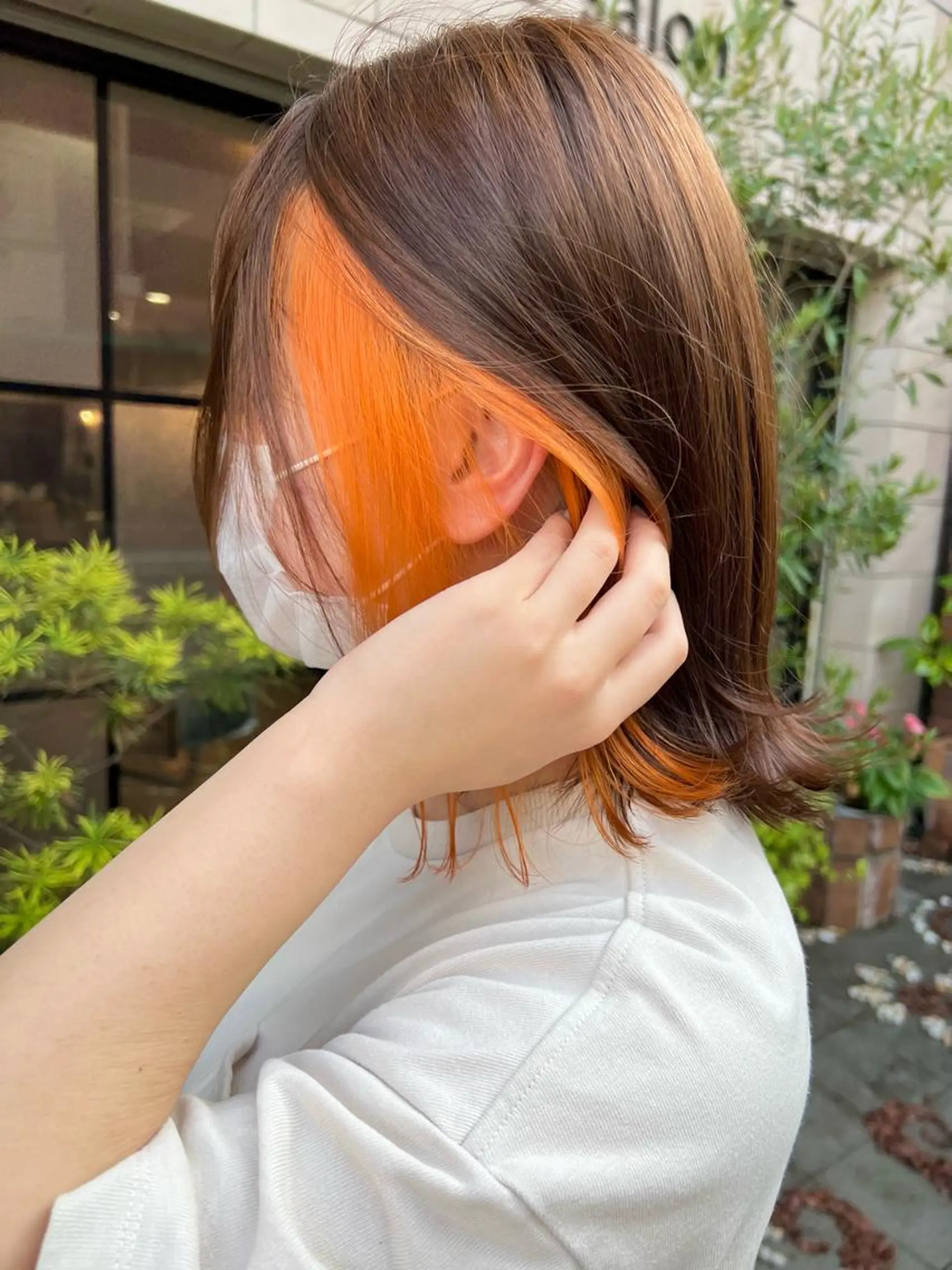 ミディアム カラー ブリーチ イヤリングカラー ヘアカラー HairSalon SHIAN八王子店所属・SHIAN 八王子 🦋小林 美羅🦋のヘアスタイル