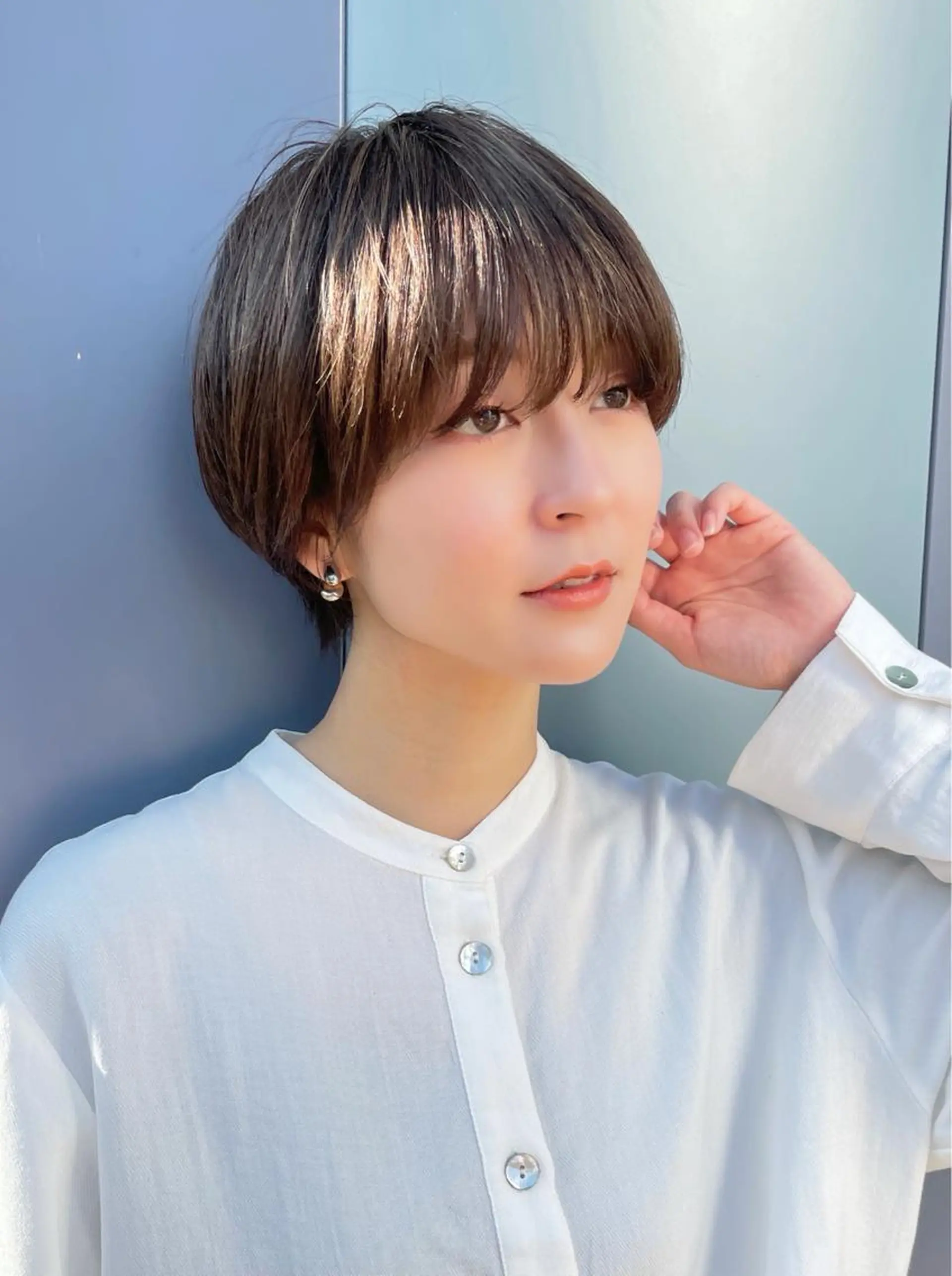 ショート カラー ベージュカラー ショートヘア ショート・ボブ 徳竹淳一のヘアスタイル