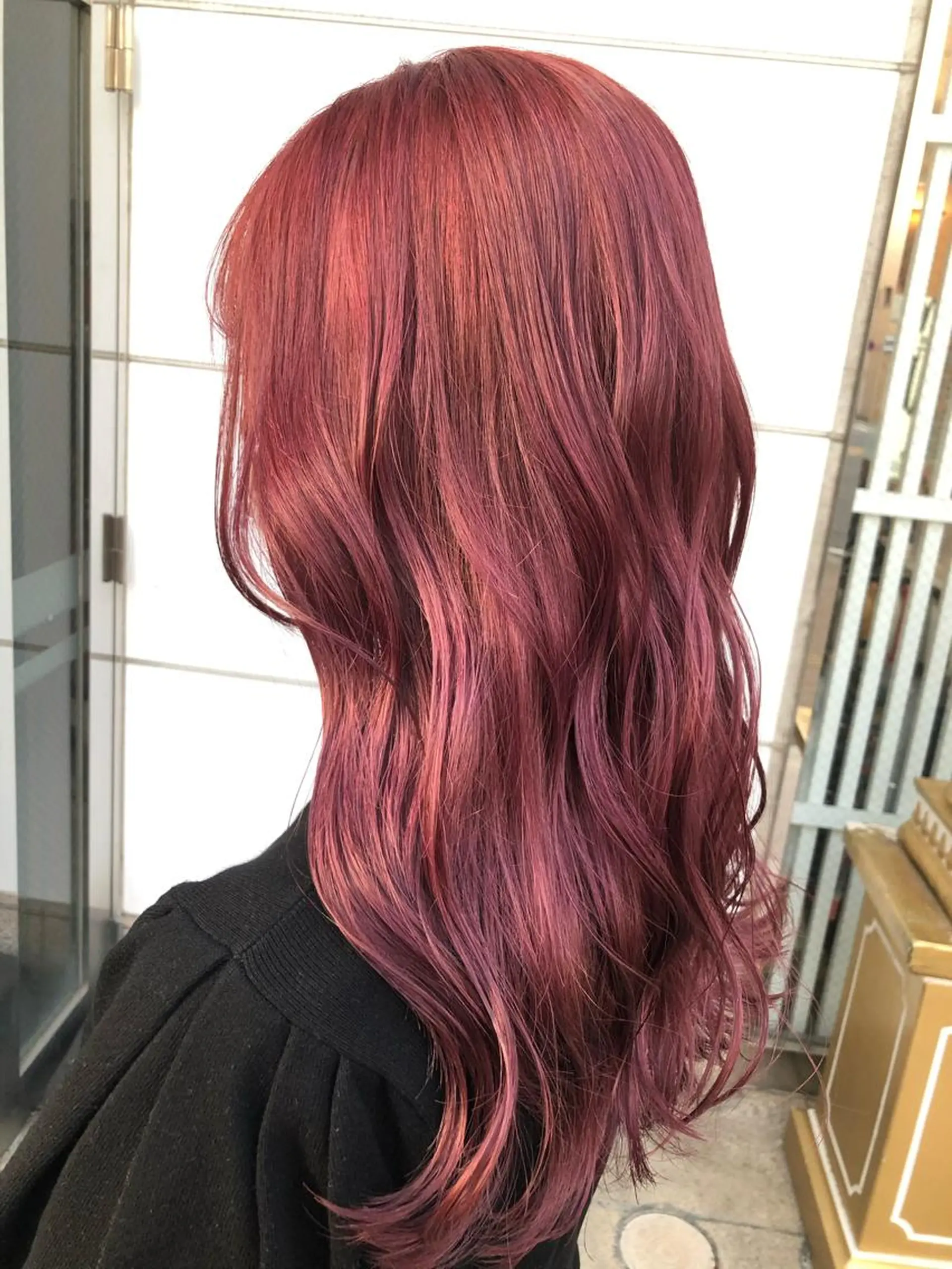 ロング カラー ブリーチ ピンクカラー 韓国風ヘア ヘアカラー force  hair所属・🫧富田 苑実🫧のヘアスタイル