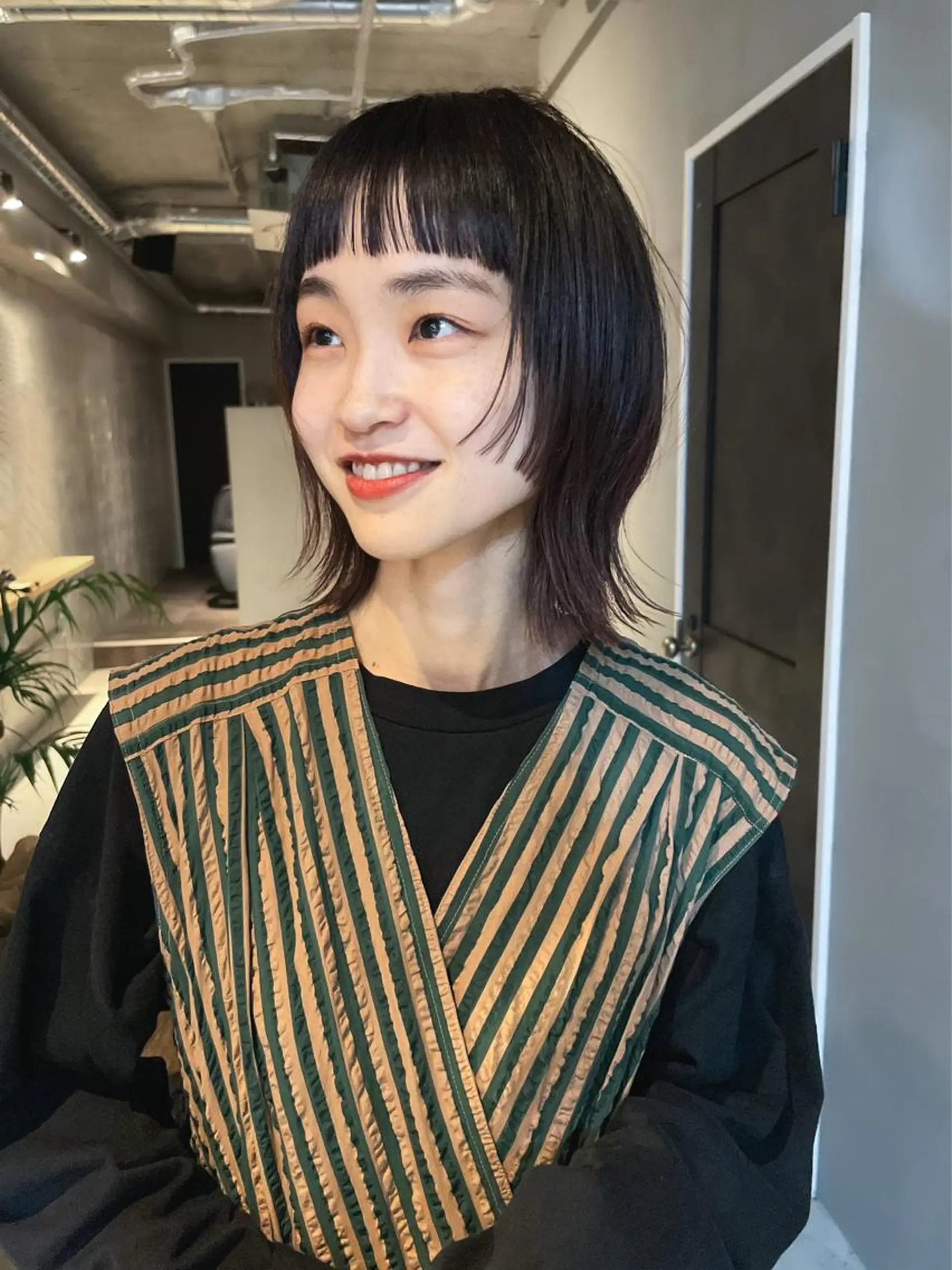 ミディアム カット ヘアカラー 小野 龍樹のヘアスタイル